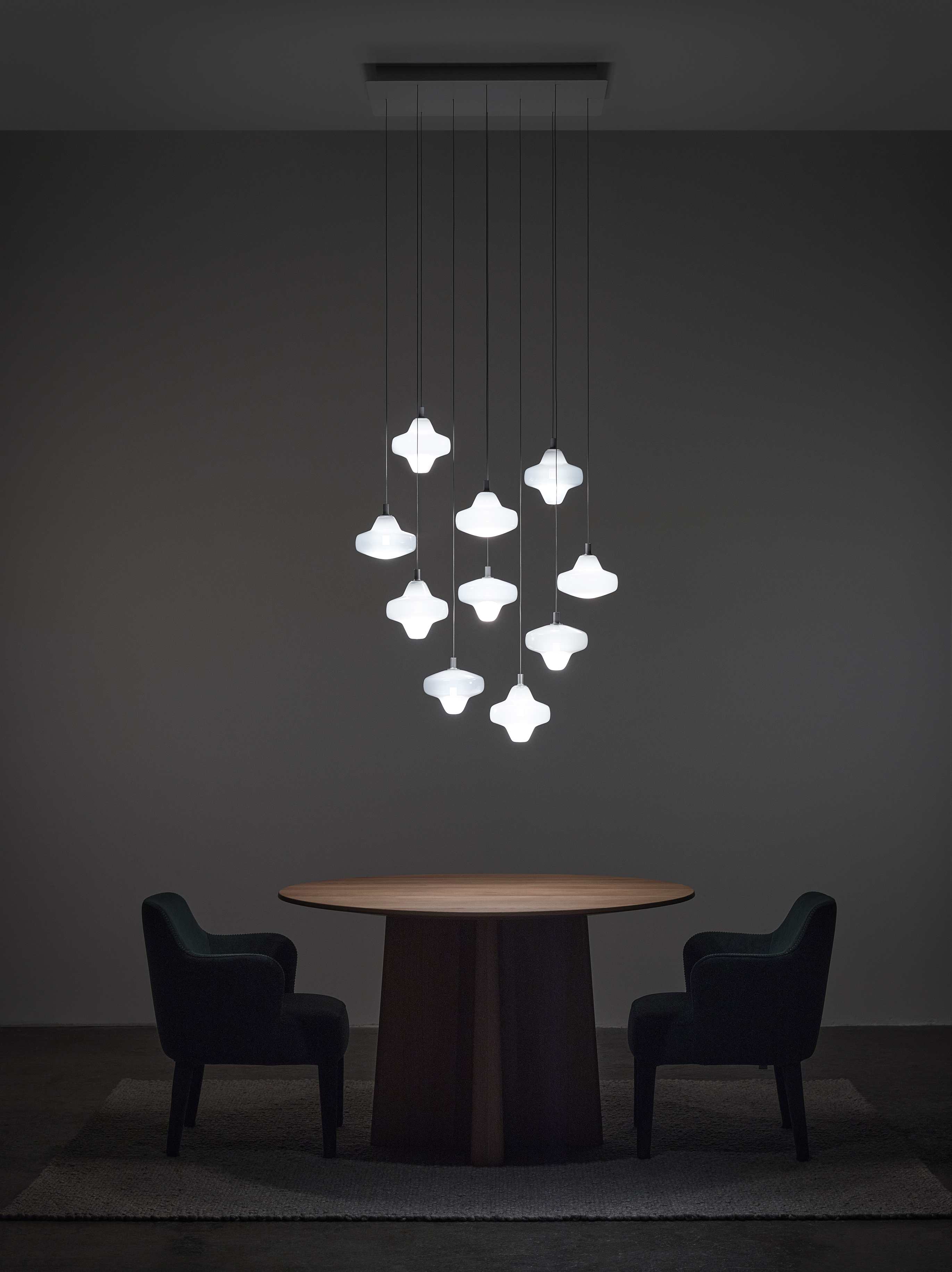 Lampa wisząca STARCLOUD dmuchane szkło