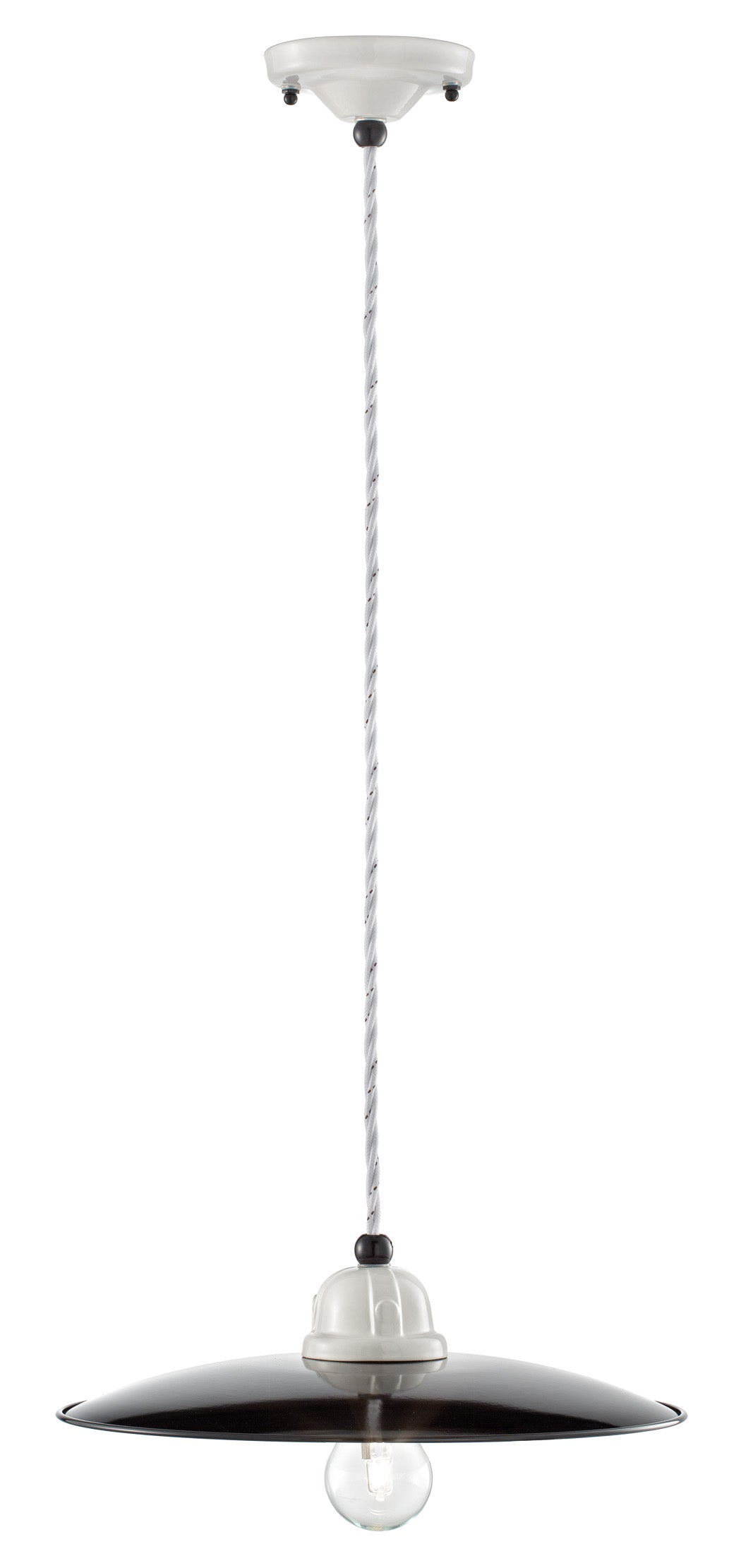 Lampa wisząca ceramiczna B&W biało-czarny