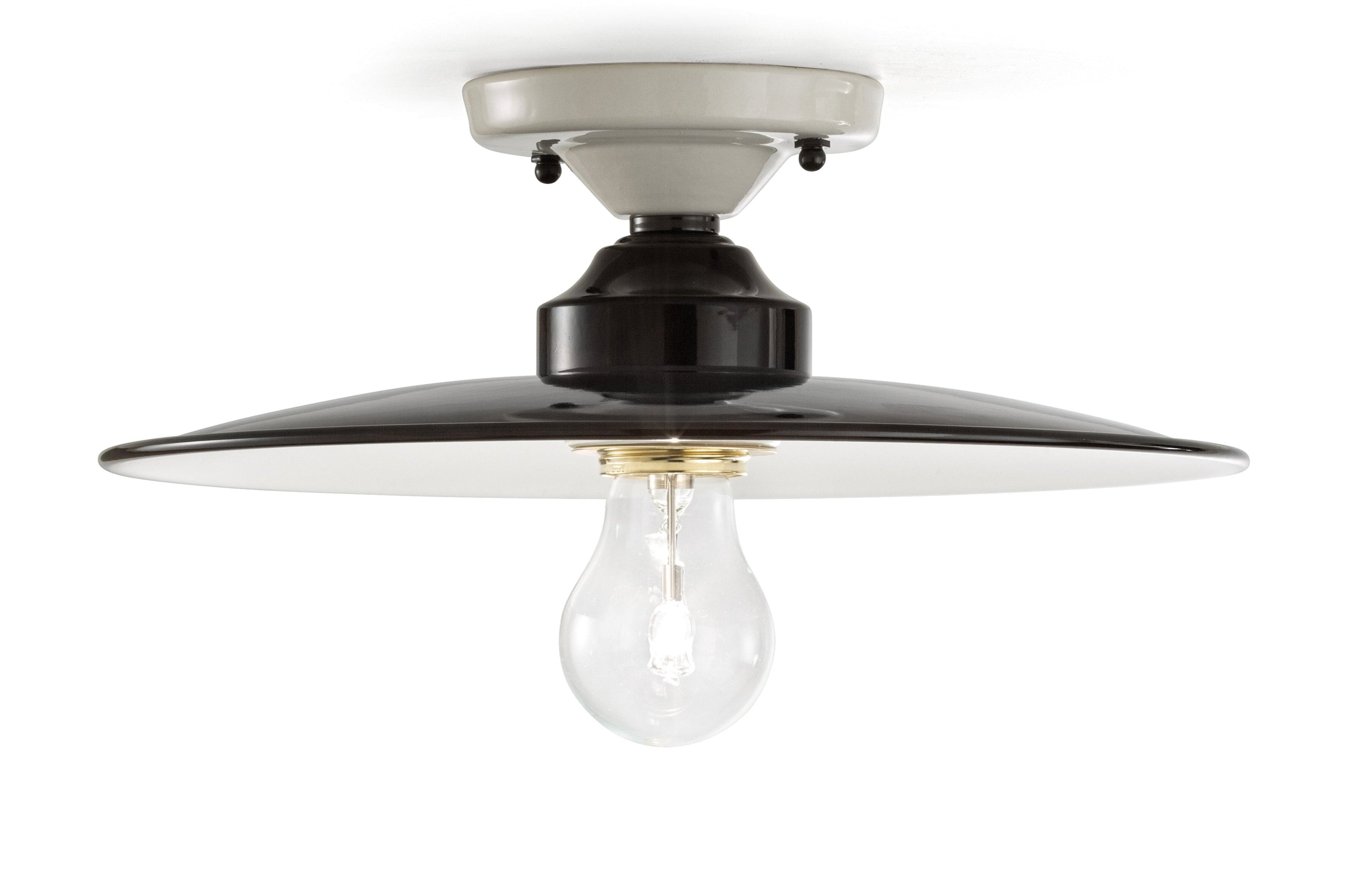 Lampa sufitowa ceramiczna B&W biało-czarny