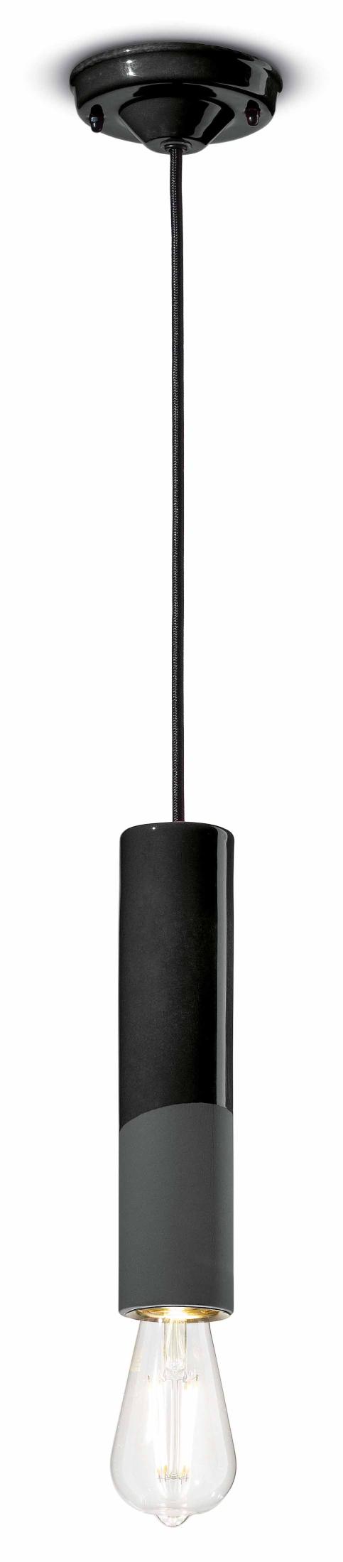 Lampa wisząca ceramiczna PI czarny