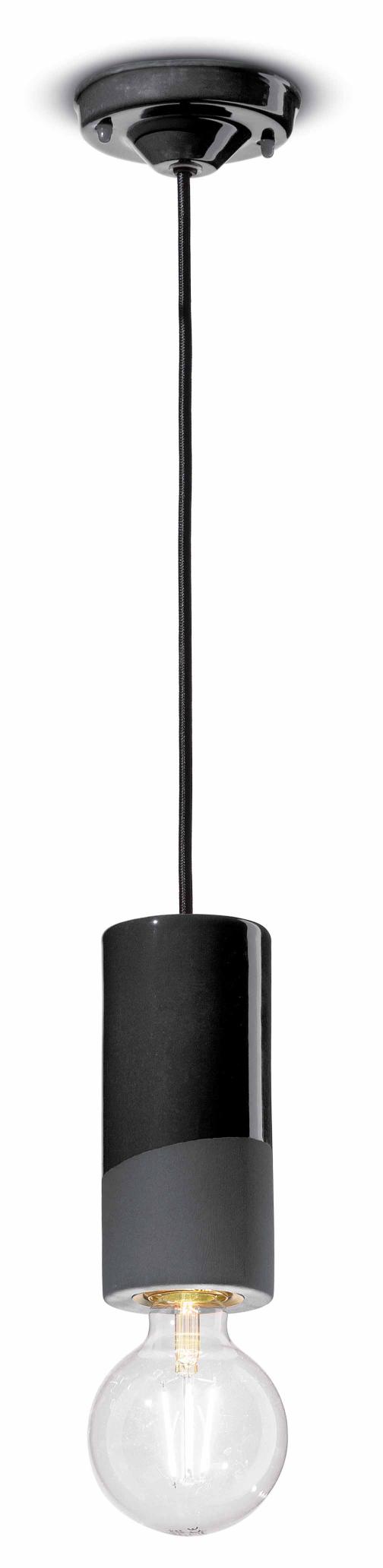 Lampa wisząca ceramiczna PI czarny