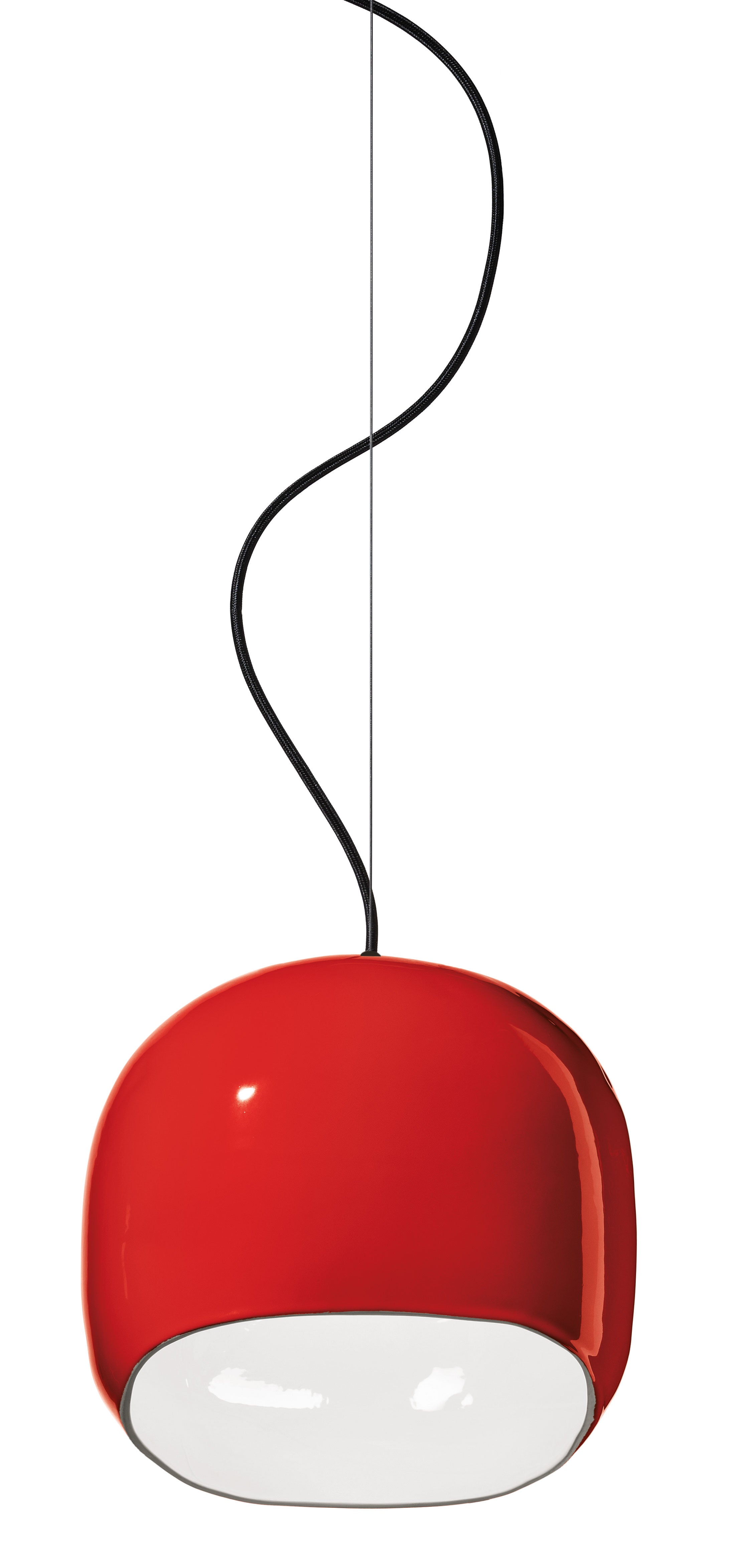 Lampa wisząca ceramiczna AYRTON czerwony