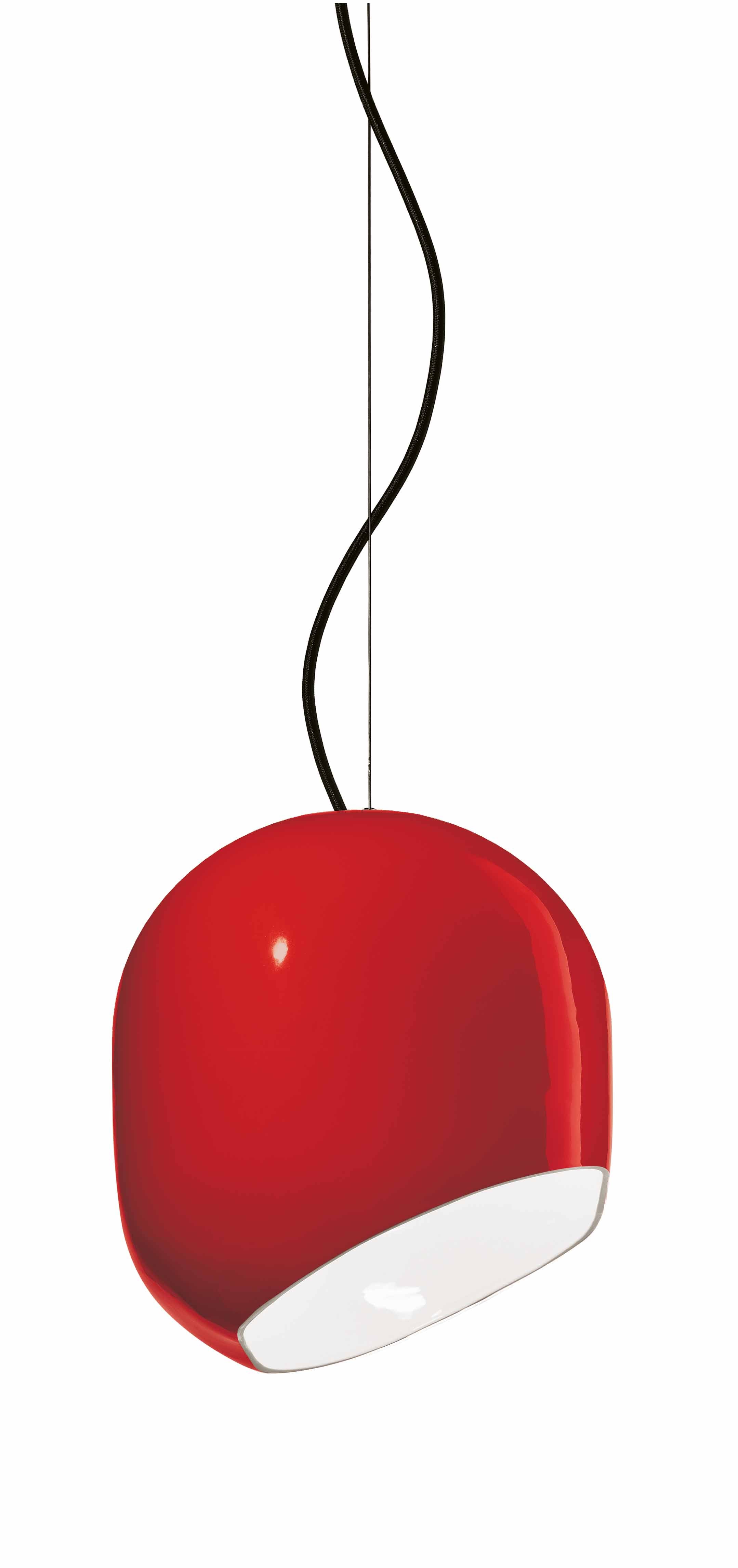 Lampa wisząca ceramiczna AYRTON czerwony