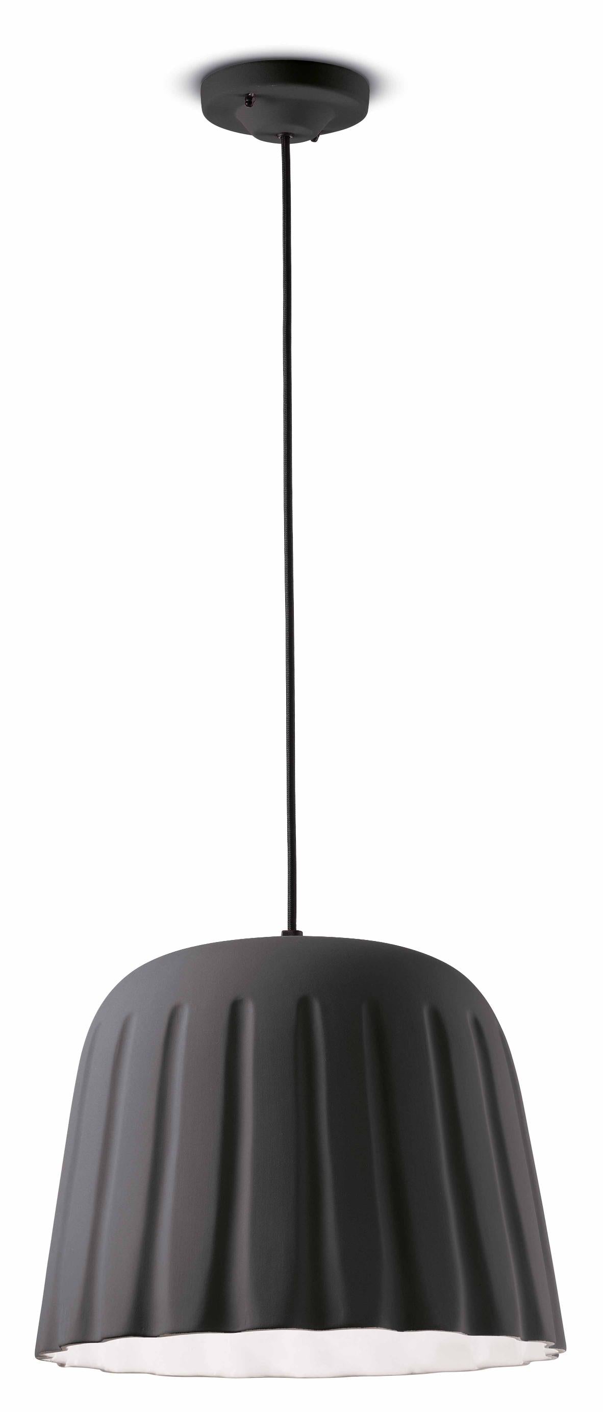 MADAME GRES dark gray ceramic pendant lamp