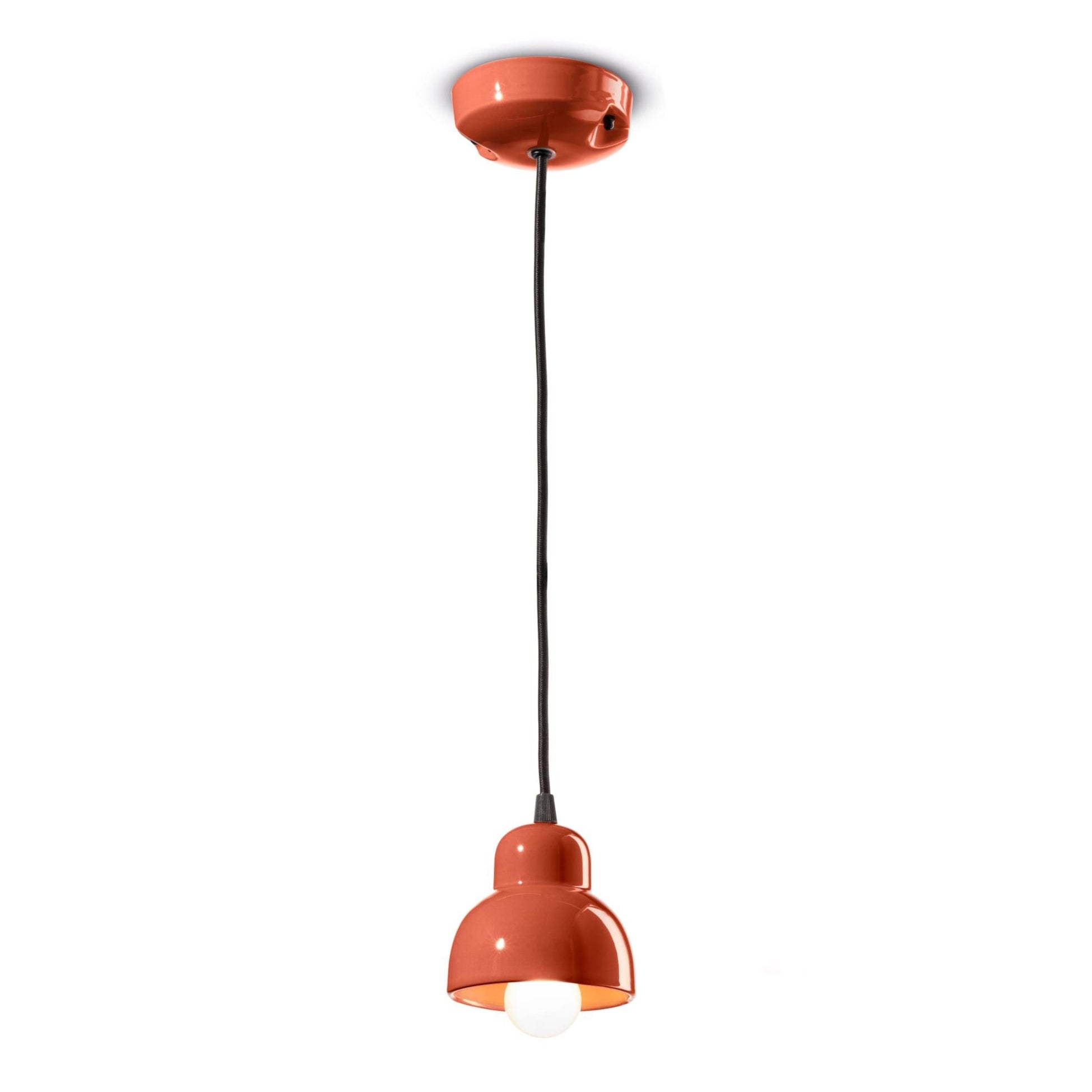 BERIMBAU orange ceramic pendant lamp
