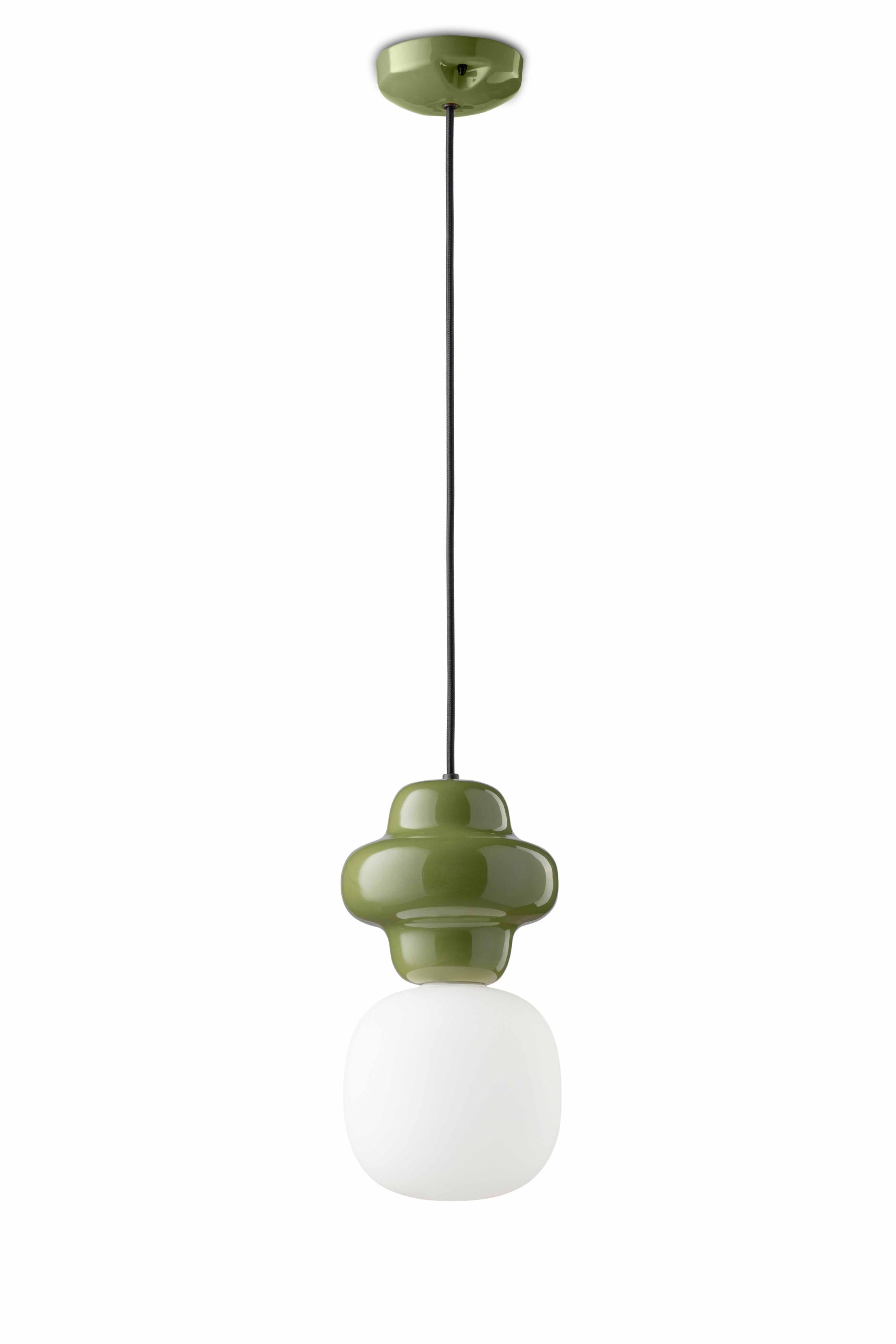COPACABANA ceramic pendant lamp in sage
