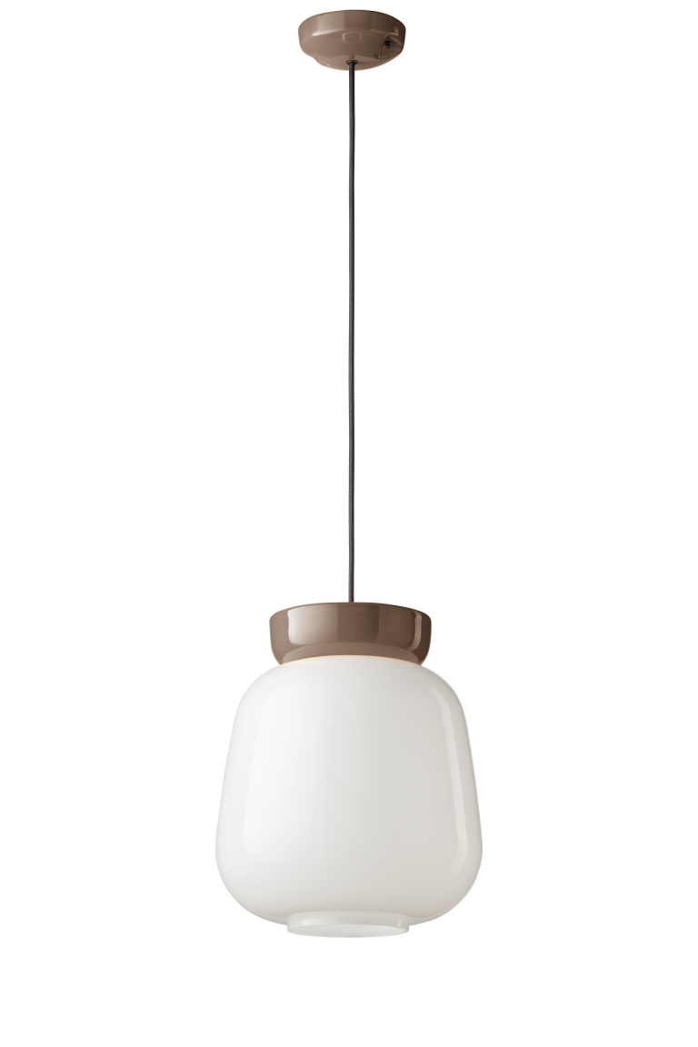 Lampa wisząca ceramiczna CORCOVADO mleczny z mokka