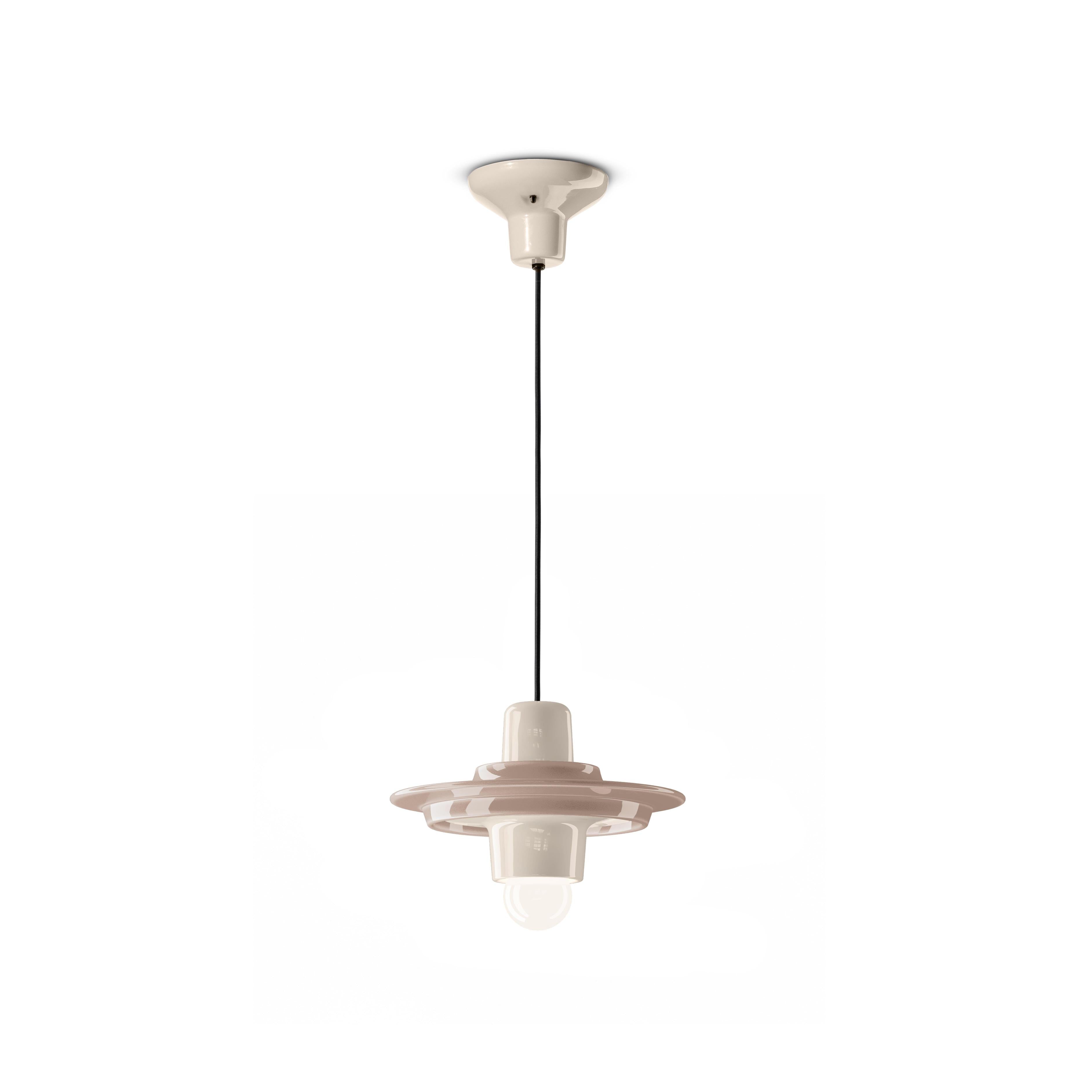 Lampa wisząca ceramiczna VOILÀ beżowy z kremowym