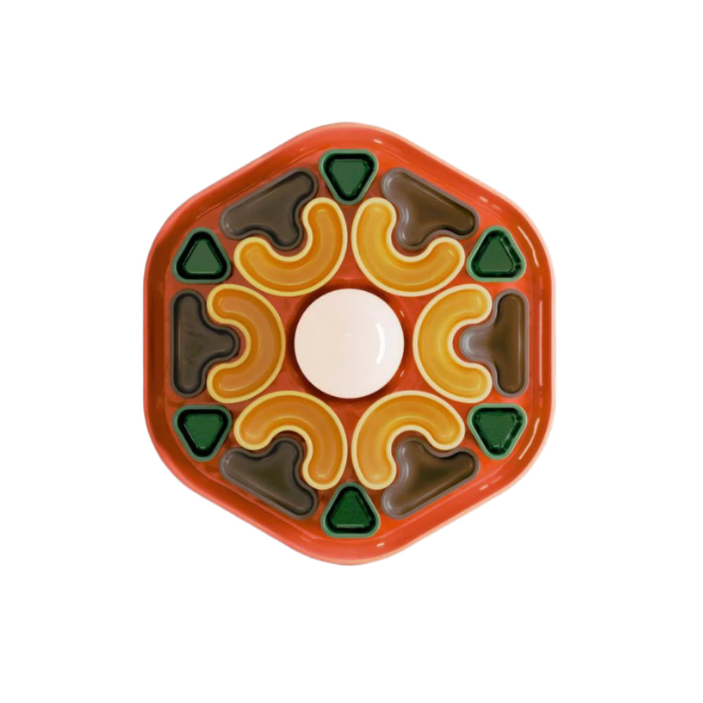 Ceramic wall lamp PHYTIA in orange with yellow, brown, and green