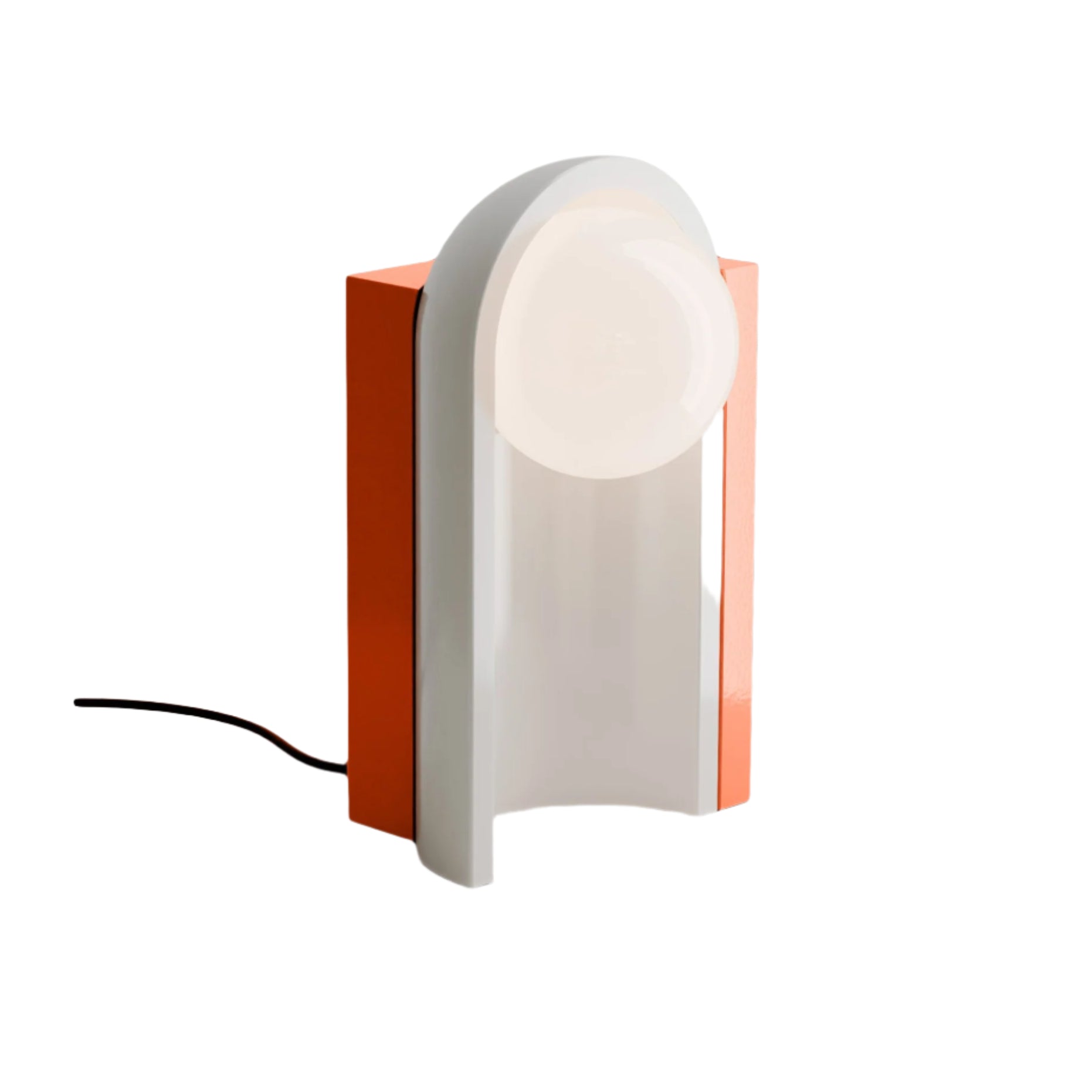 Lampa stołowa ceramiczna CLÉO pomarańczowy z kremowym
