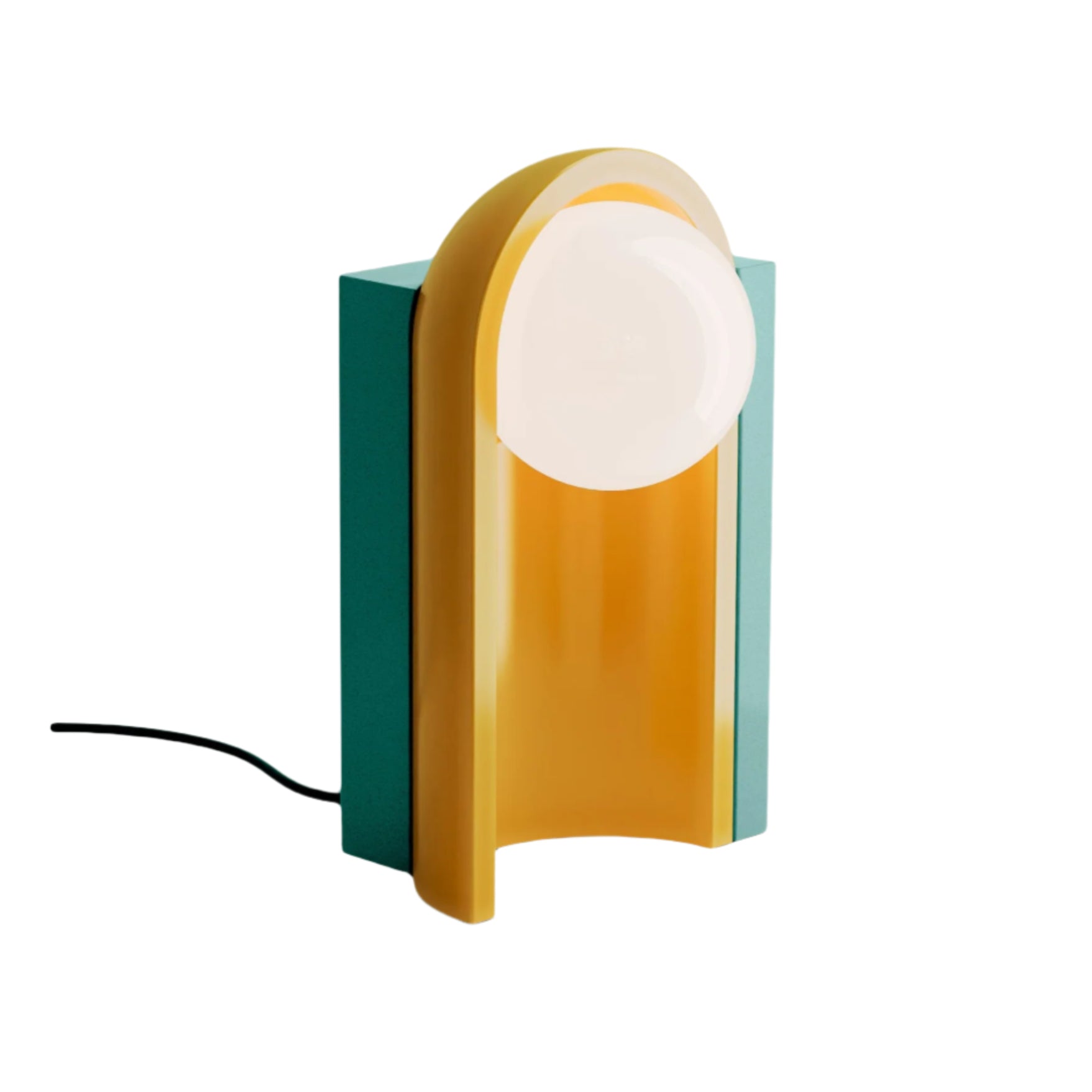 Lampa stołowa ceramiczna CLÉO błękitny z żółtym