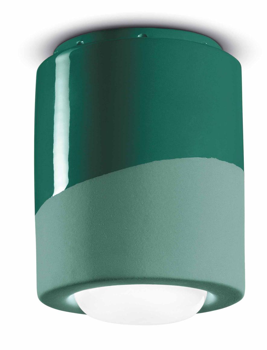 Lampa punktowa ceramiczna PI szałwiowy zielony