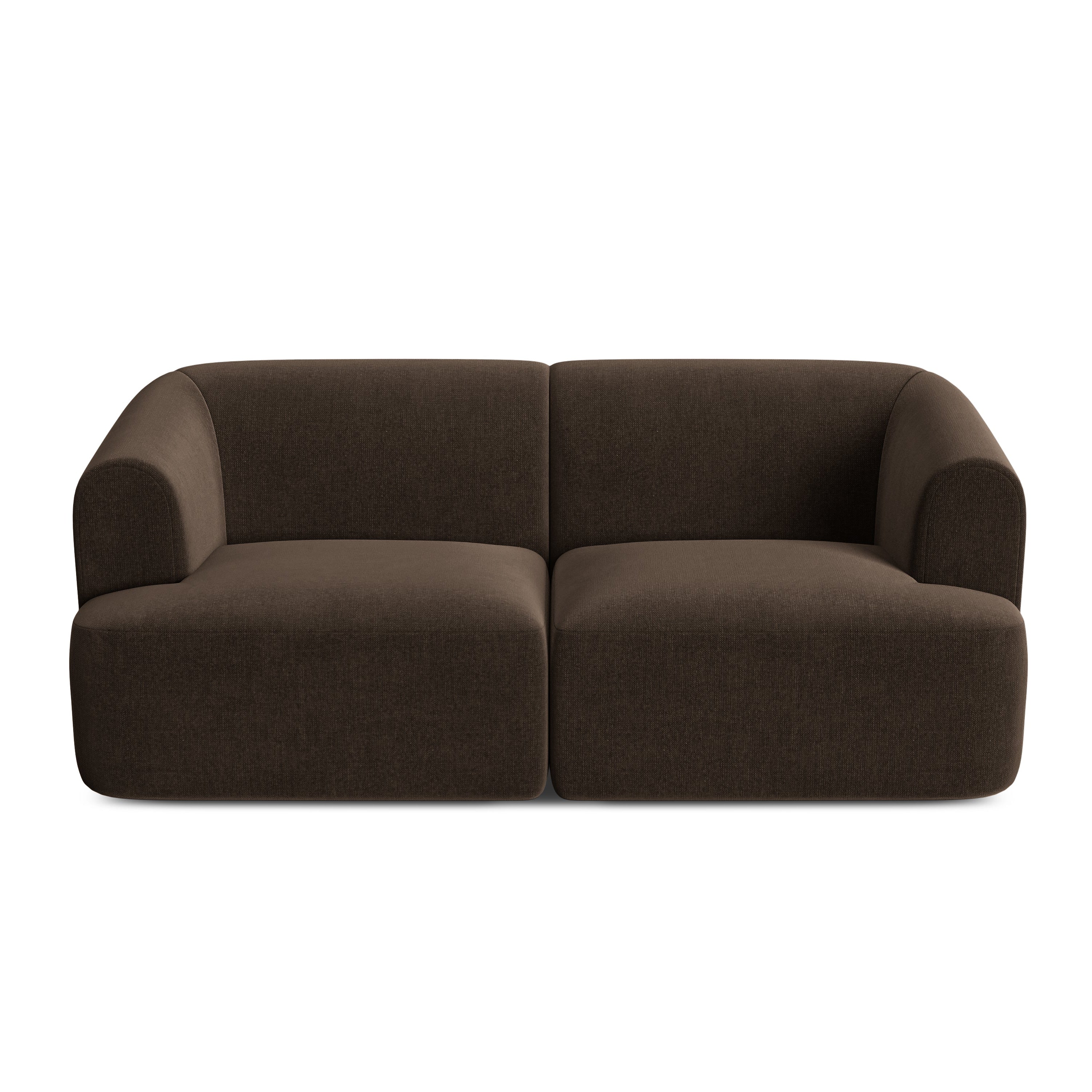 Sofa aksamitna 2-osobowa CAMPI czekoladowy