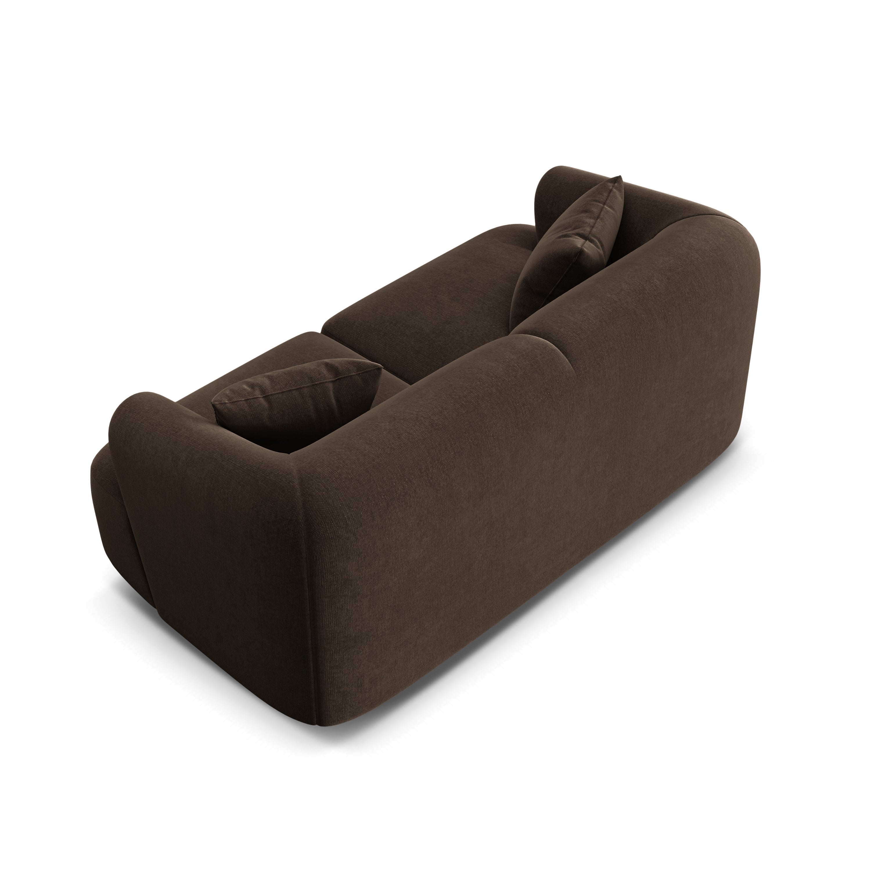 Sofa aksamitna 2-osobowa CAMPI czekoladowy