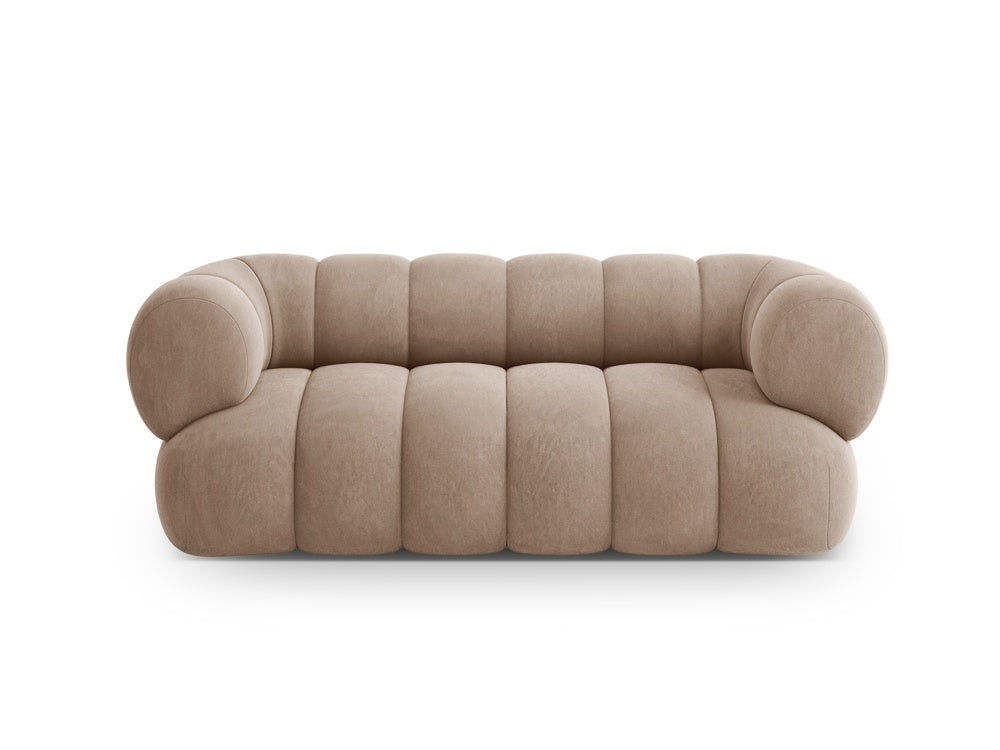 Sofa 2-osobowa aksamitna KOGE ciemnobeżowy