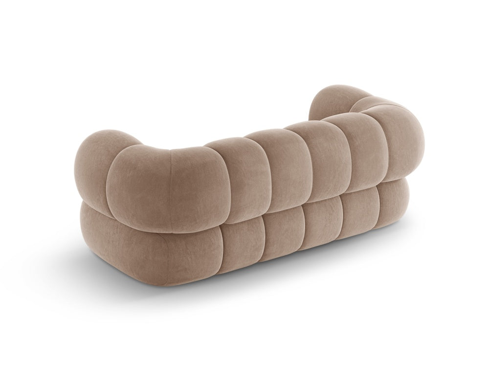 Sofa 2-osobowa aksamitna KOGE ciemnobeżowy