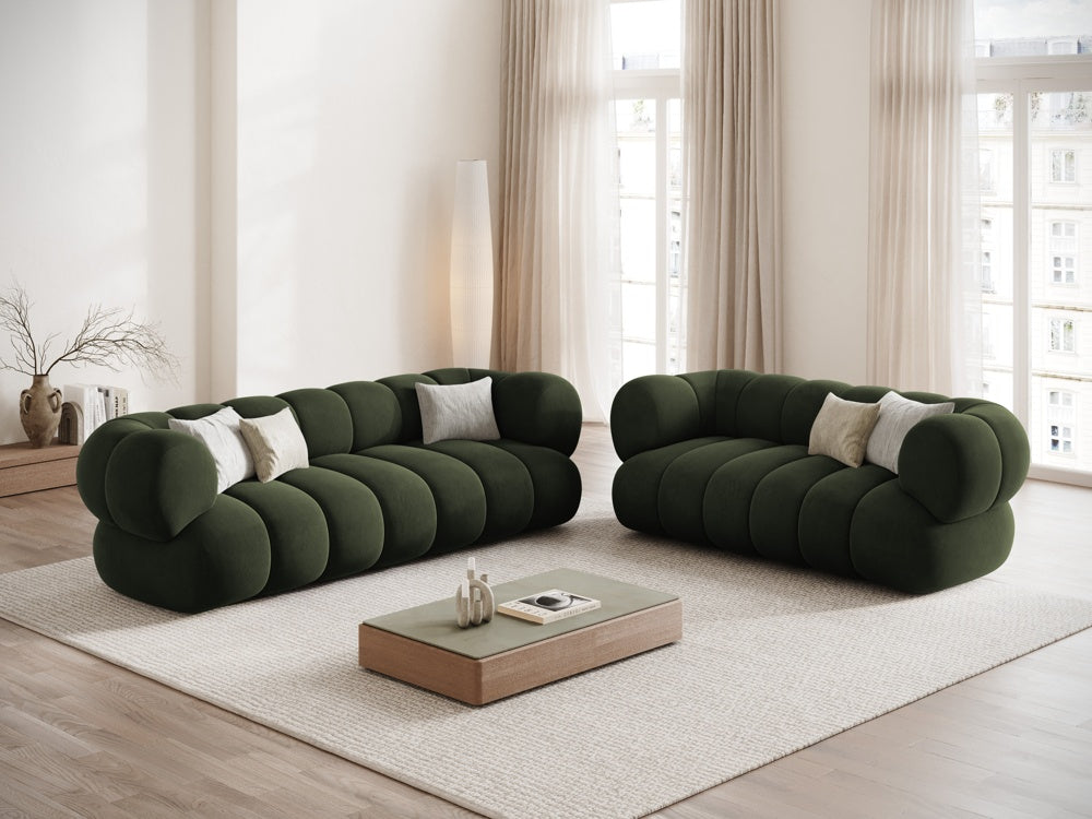 Sofa 2-osobowa aksamitna KOGE zielony