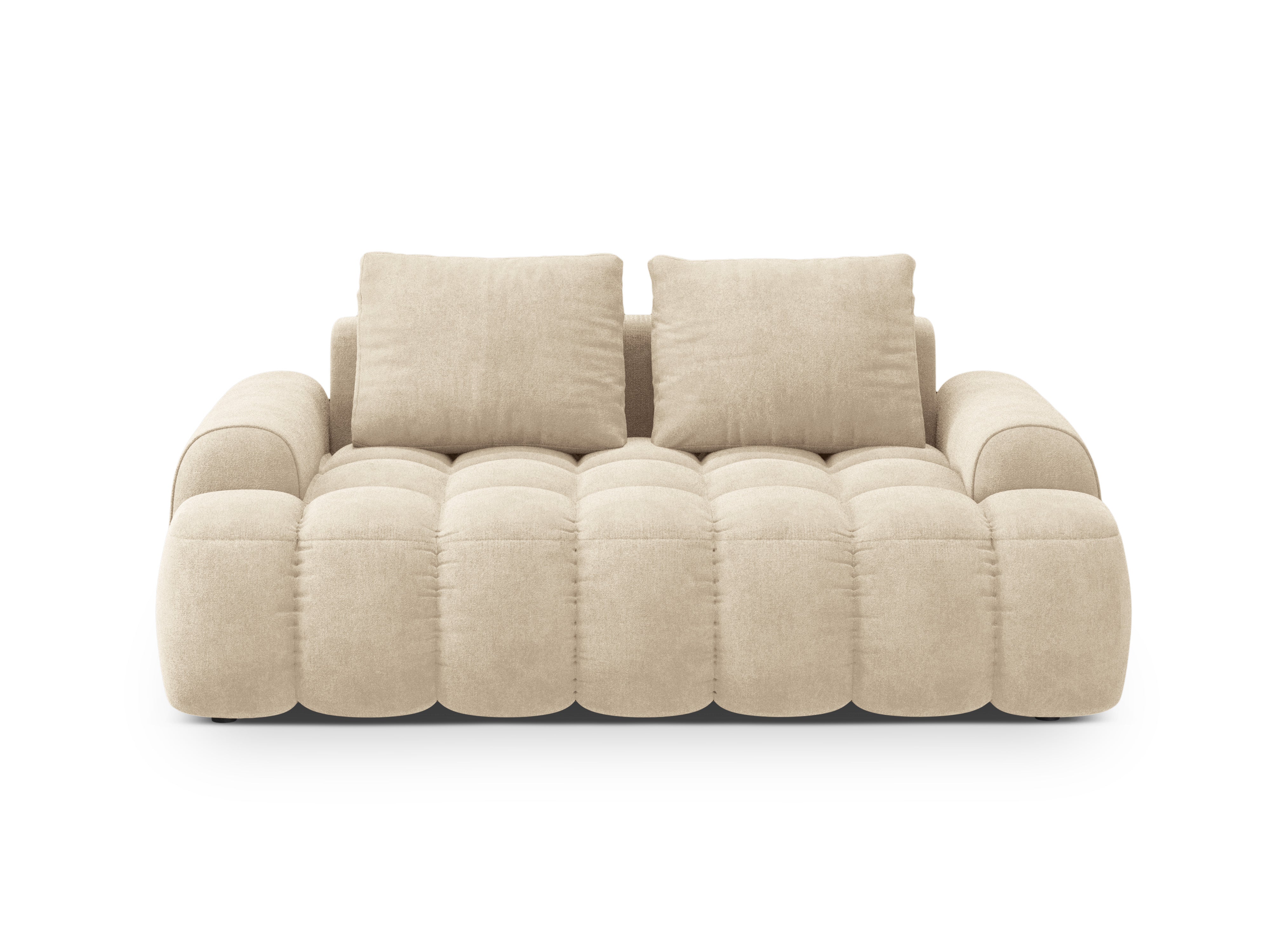 Sofa aksamitna 2-osobowa LINZ jasnobeżowy