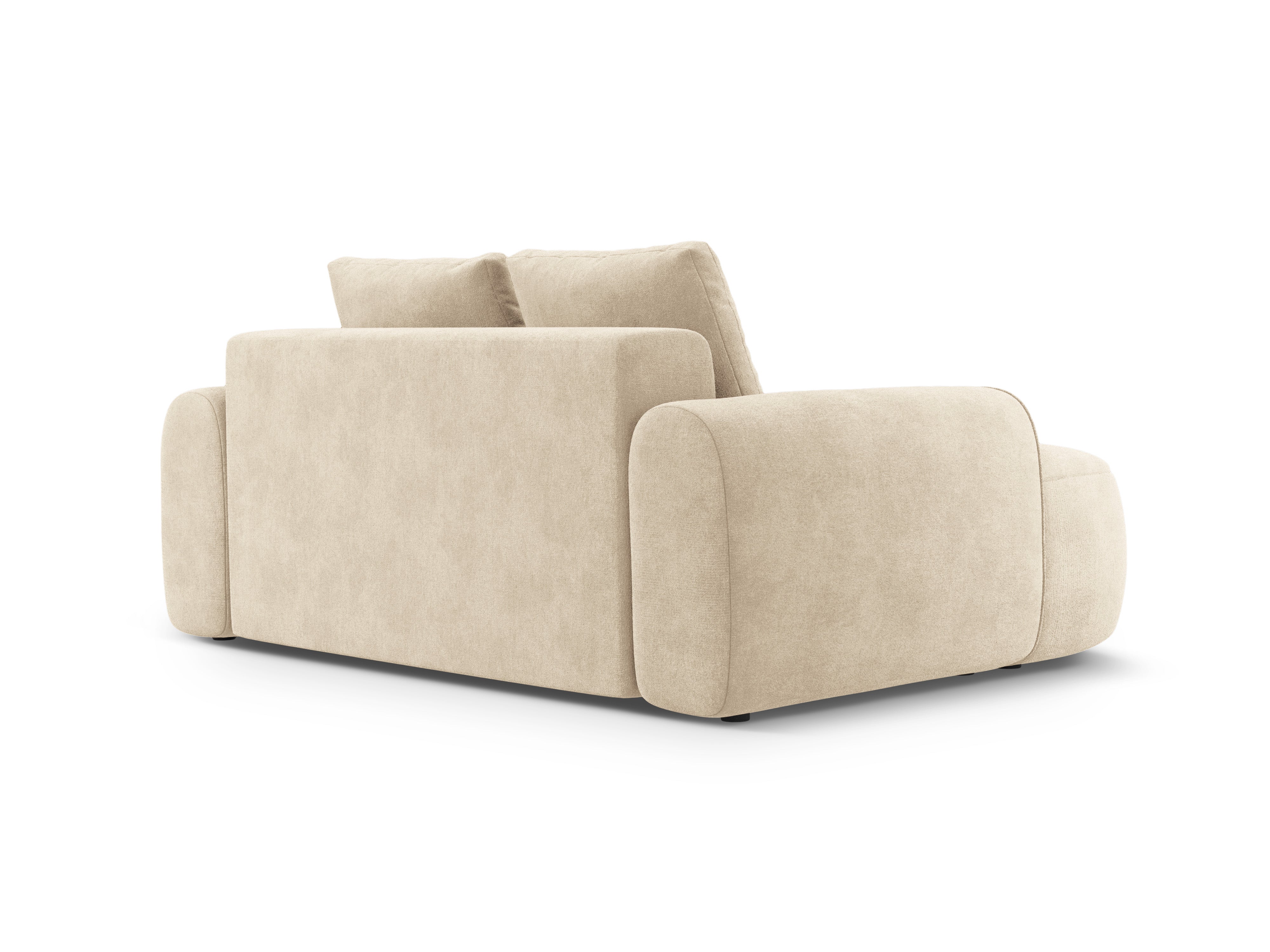 Sofa aksamitna 2-osobowa LINZ jasnobeżowy