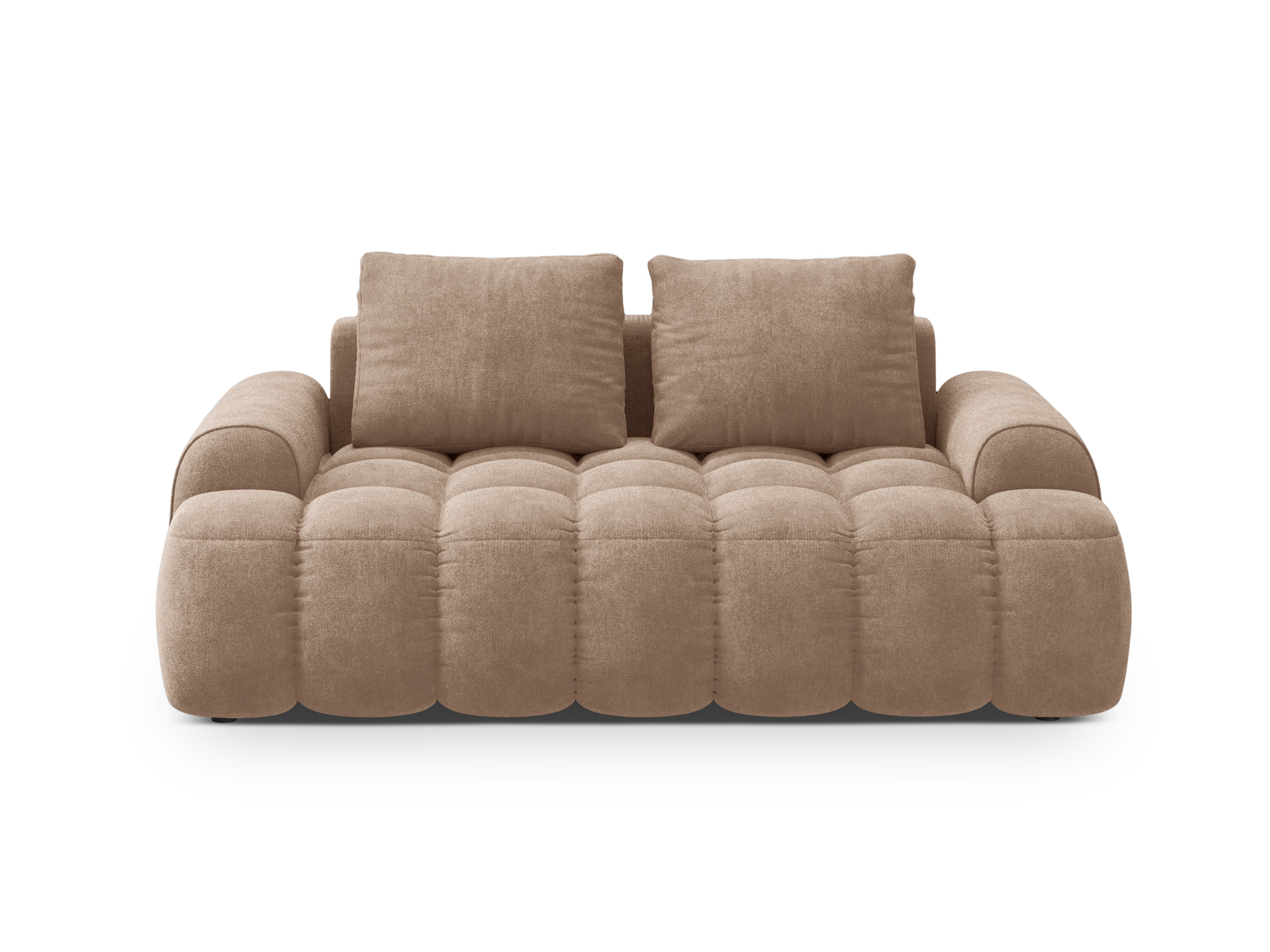 Sofa aksamitna 2-osobowa LINZ ciemnobeżowy