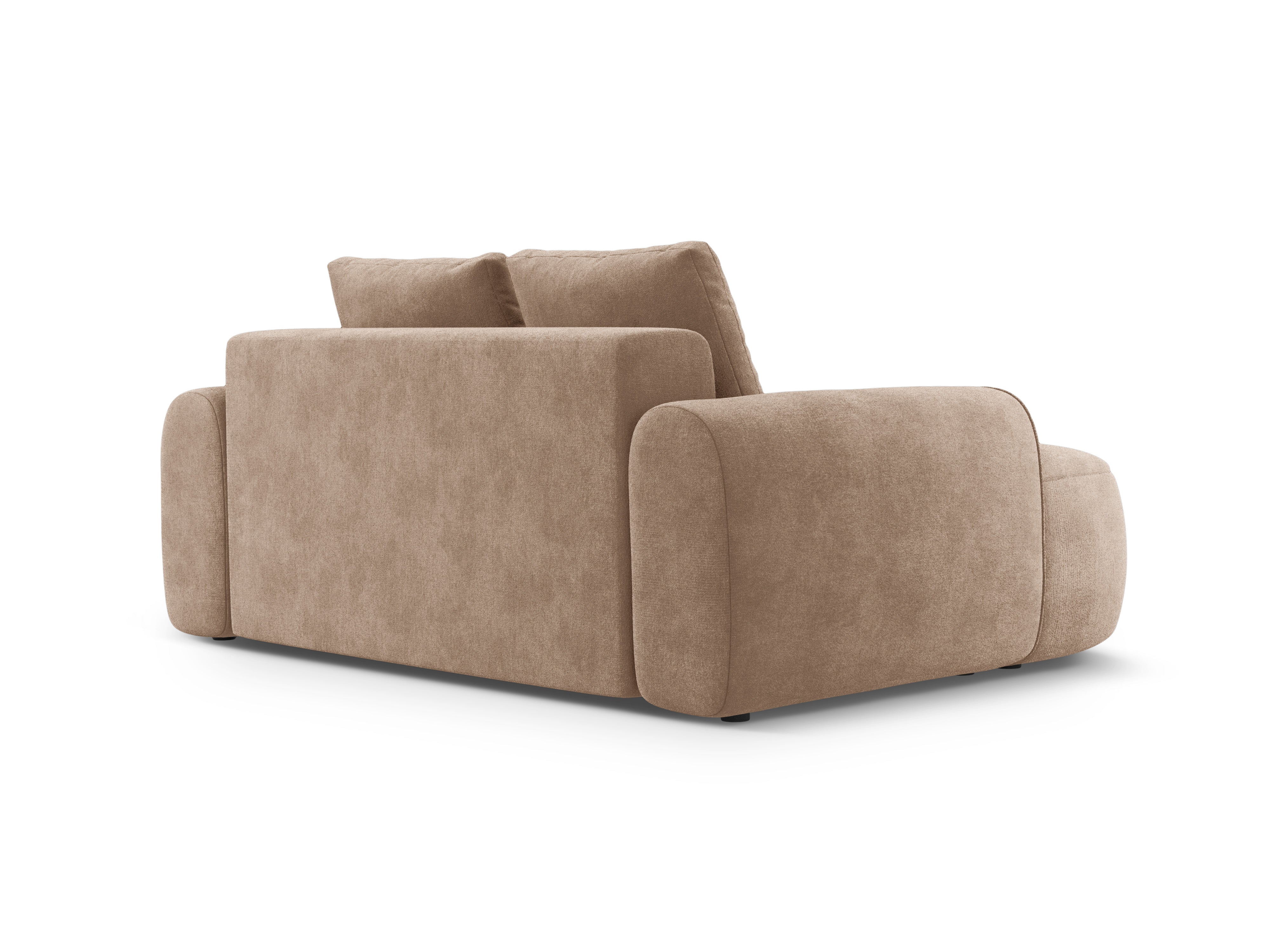 Sofa aksamitna 2-osobowa LINZ ciemnobeżowy