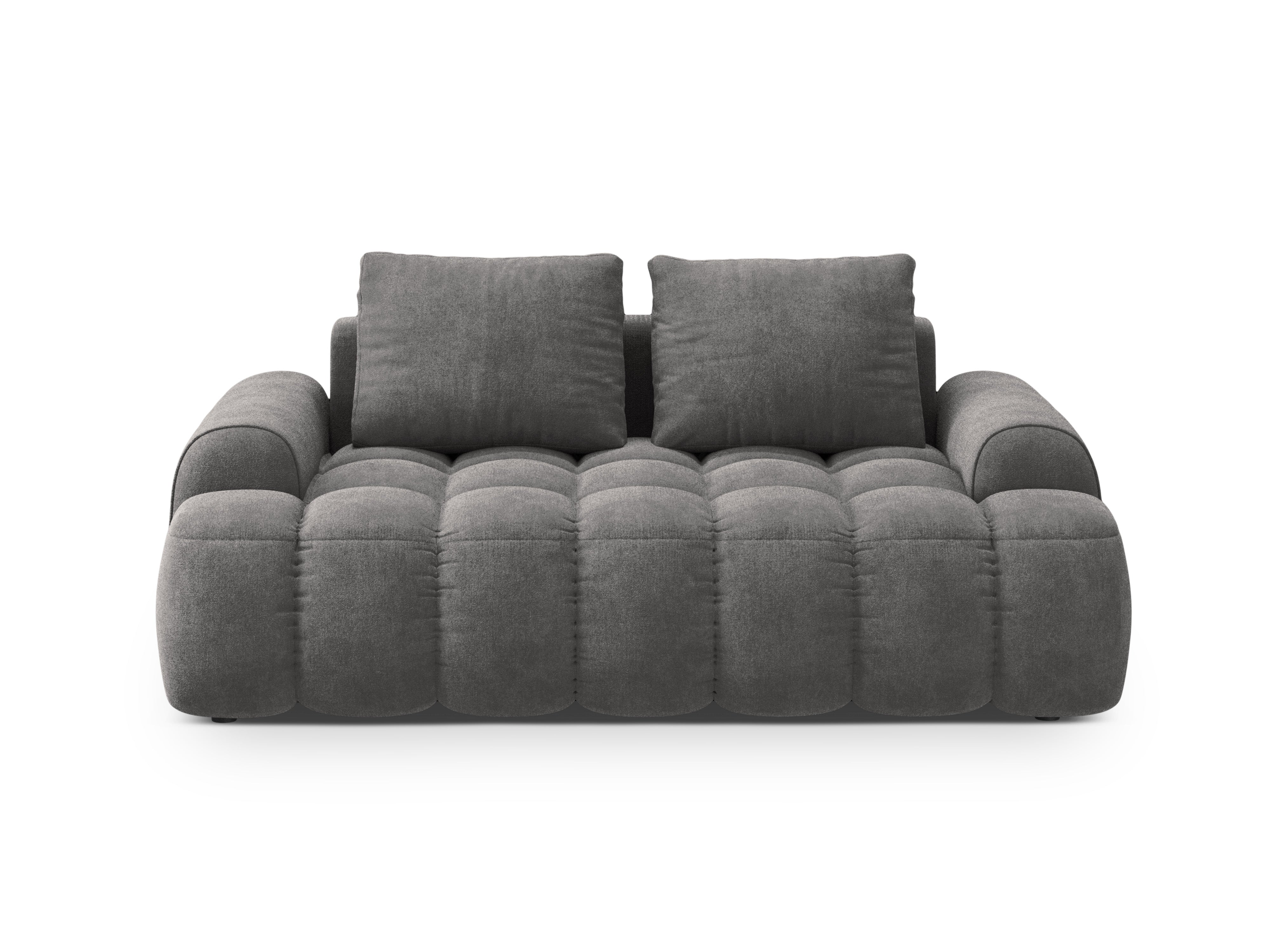 Sofa aksamitna 2-osobowa LINZ ciemnoszary