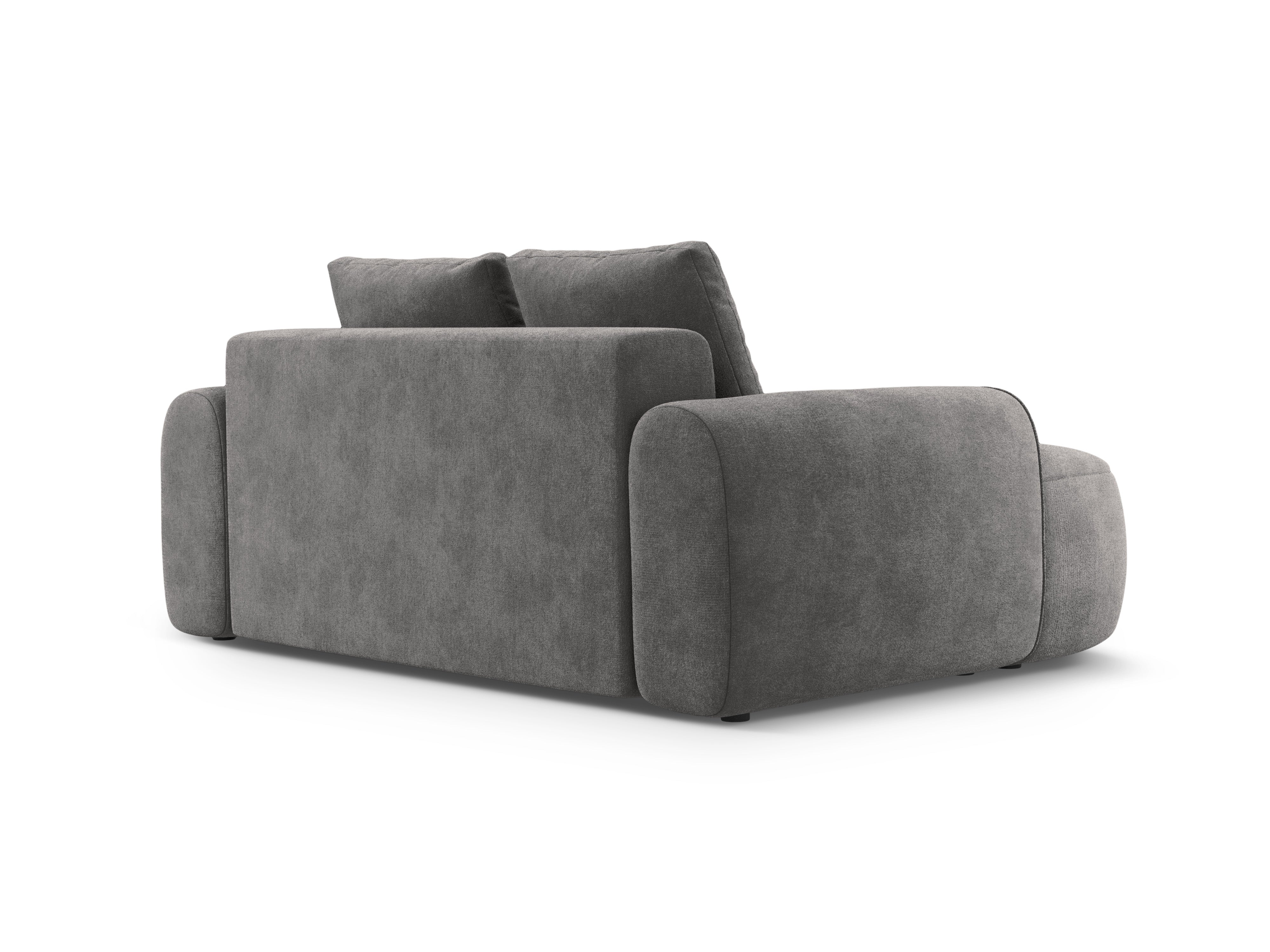 Sofa aksamitna 2-osobowa LINZ ciemnoszary