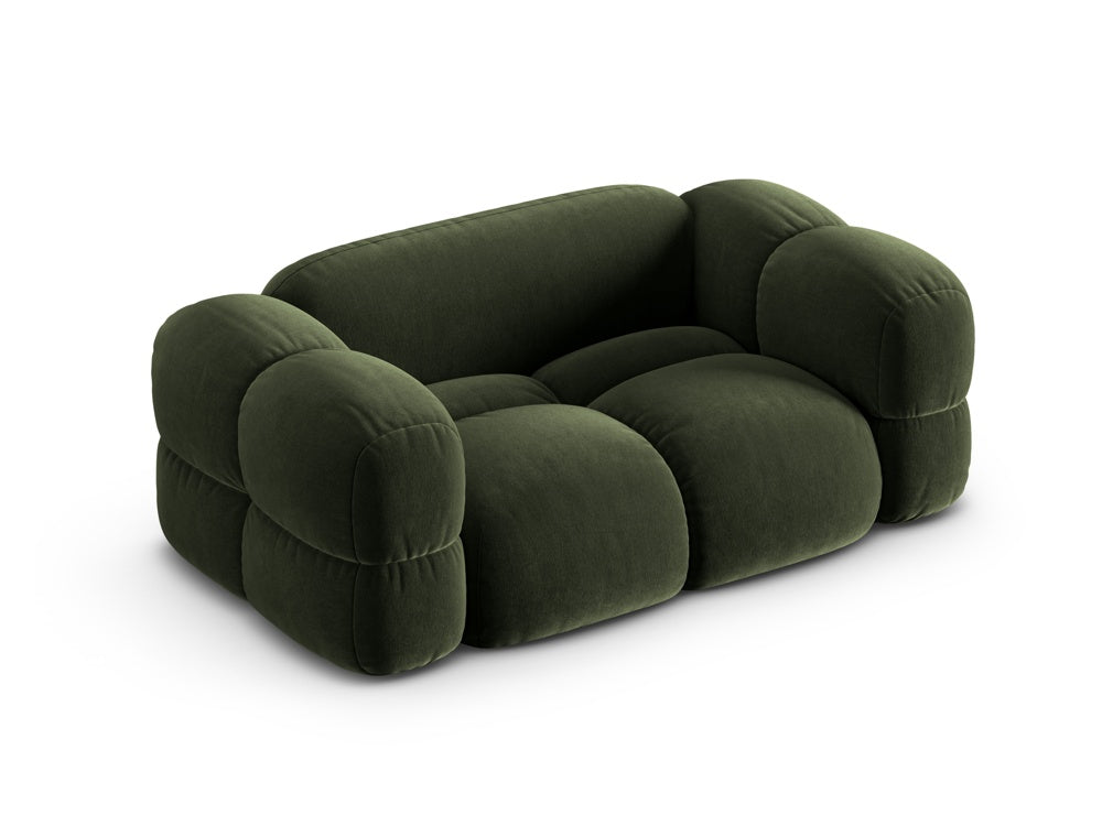 Sofa 2-osobowa aksamitna LORETTO zielony