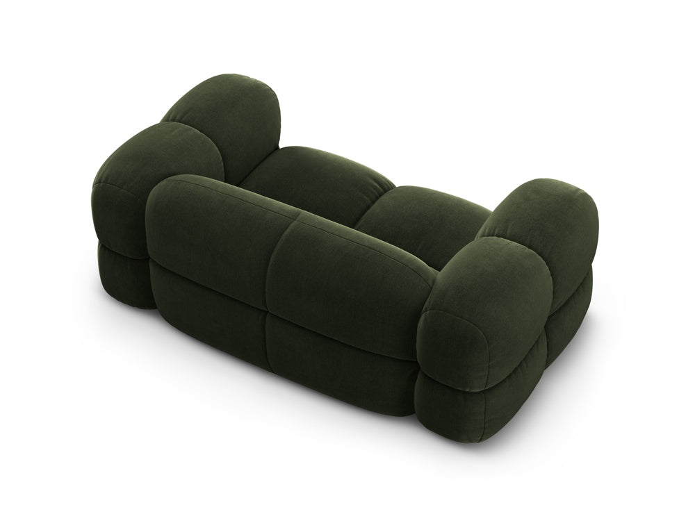 Sofa 2-osobowa aksamitna LORETTO zielony