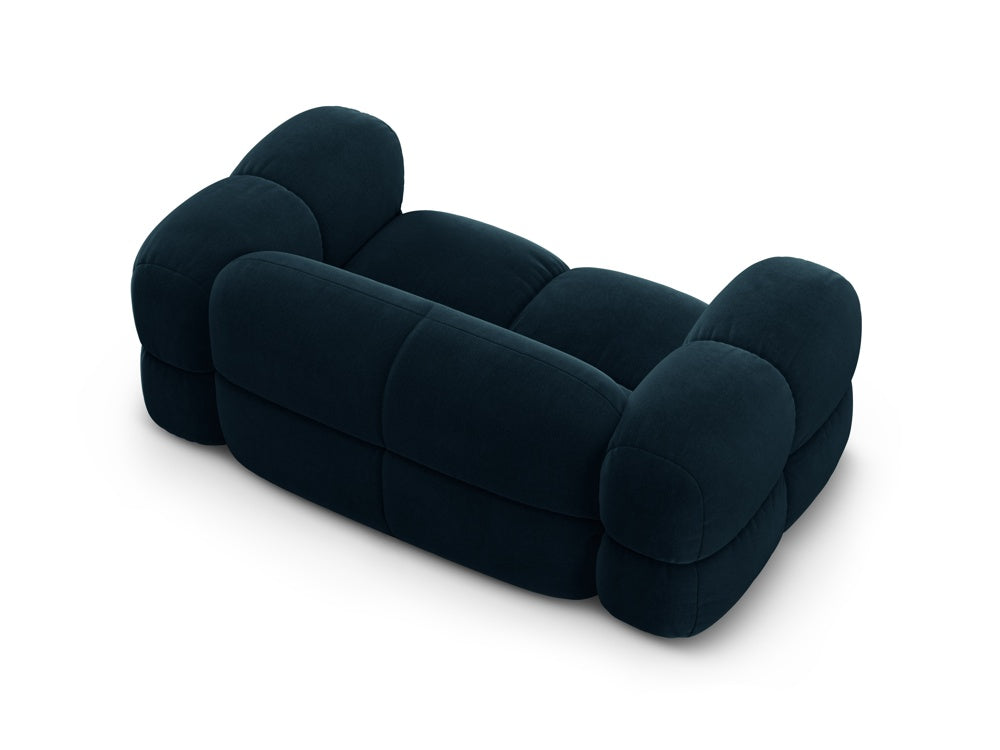 Sofa 2-osobowa aksamitna LORETTO petrol