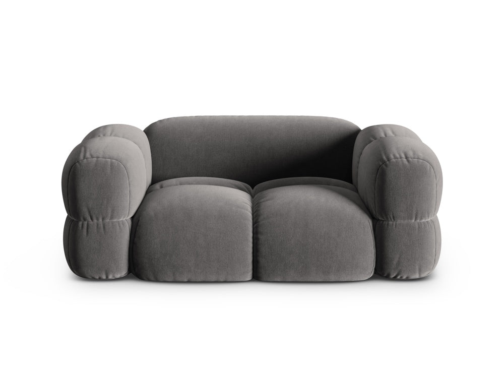 Sofa 2-osobowa aksamitna LORETTO szary