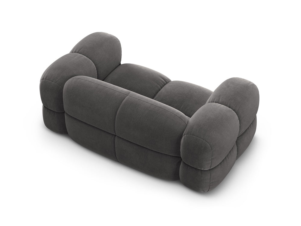 Sofa 2-osobowa aksamitna LORETTO szary
