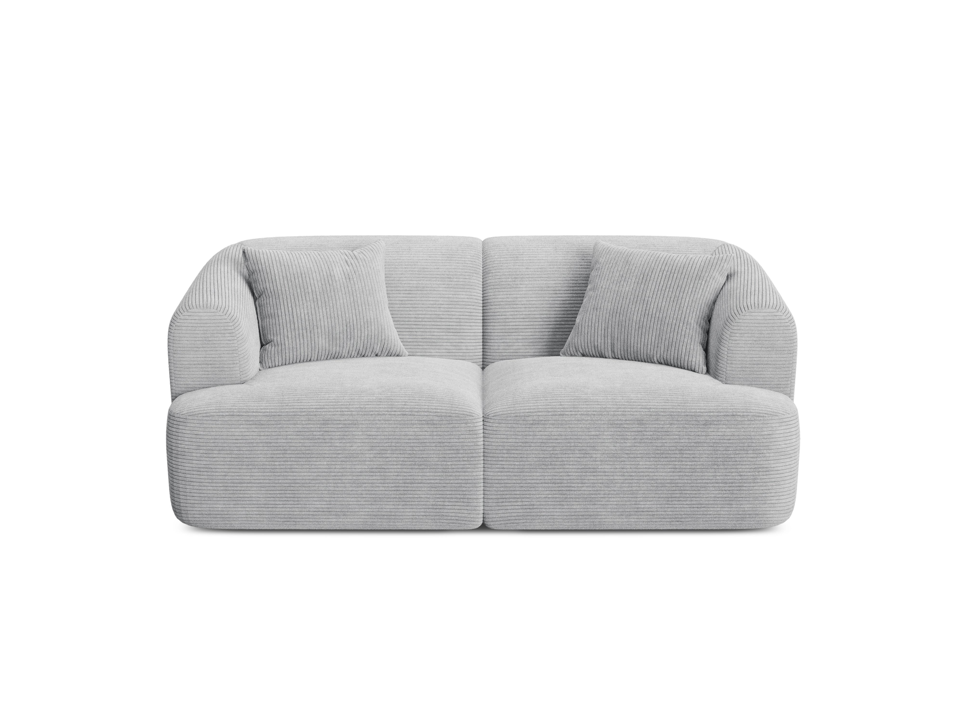 Sofa 2-osobowa CAMPI jasnoszary sztruks