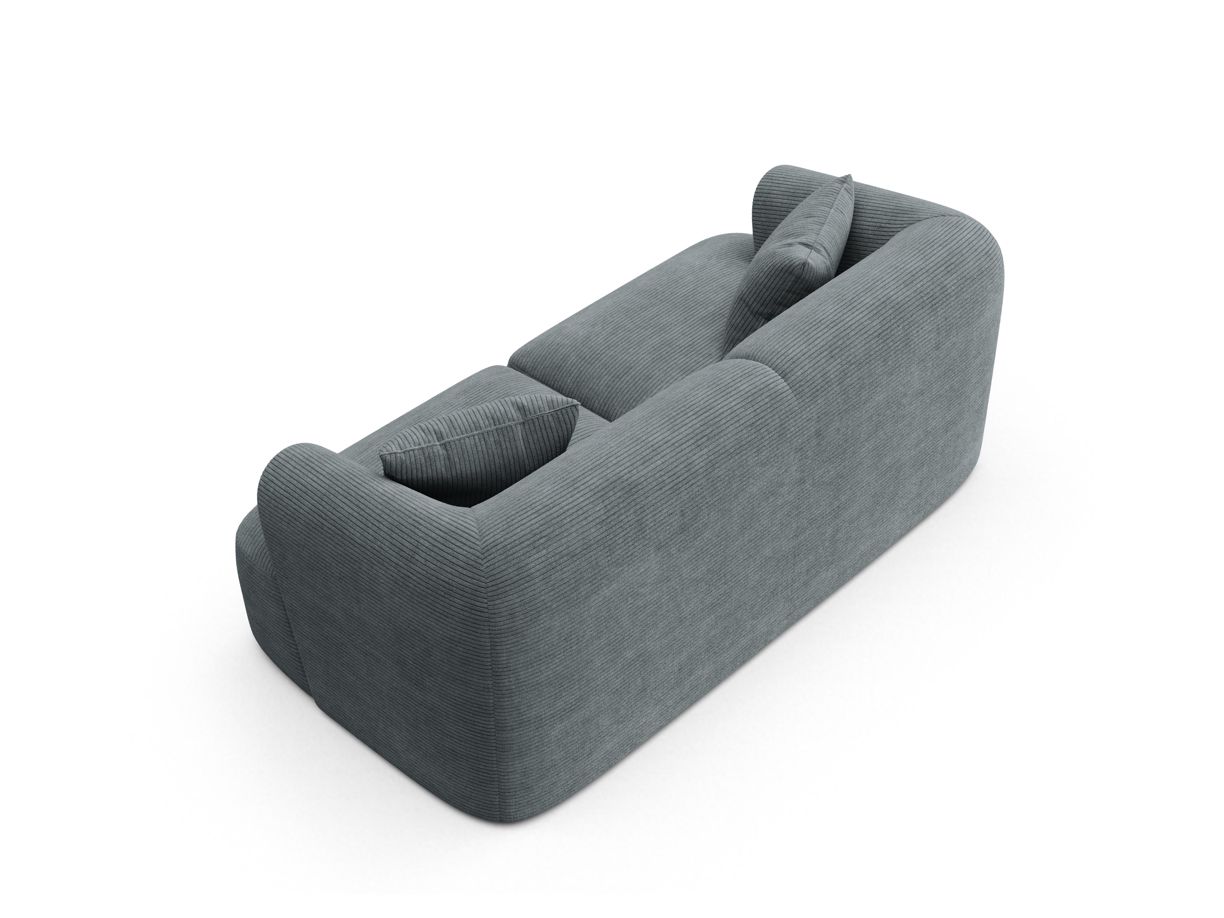 2-seater Sofa CAMPI gray corduroy