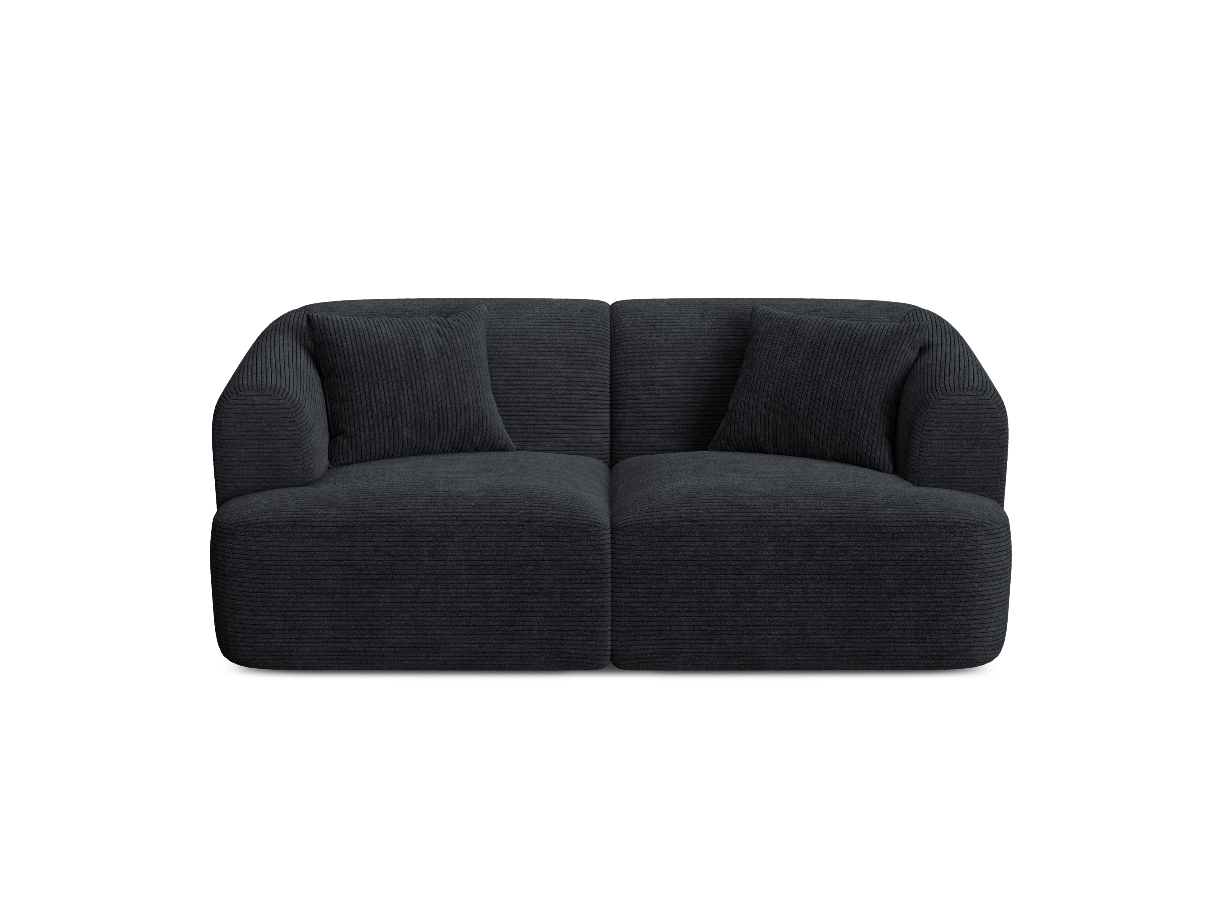 Sofa 2-osobowa CAMPI czarny sztruks