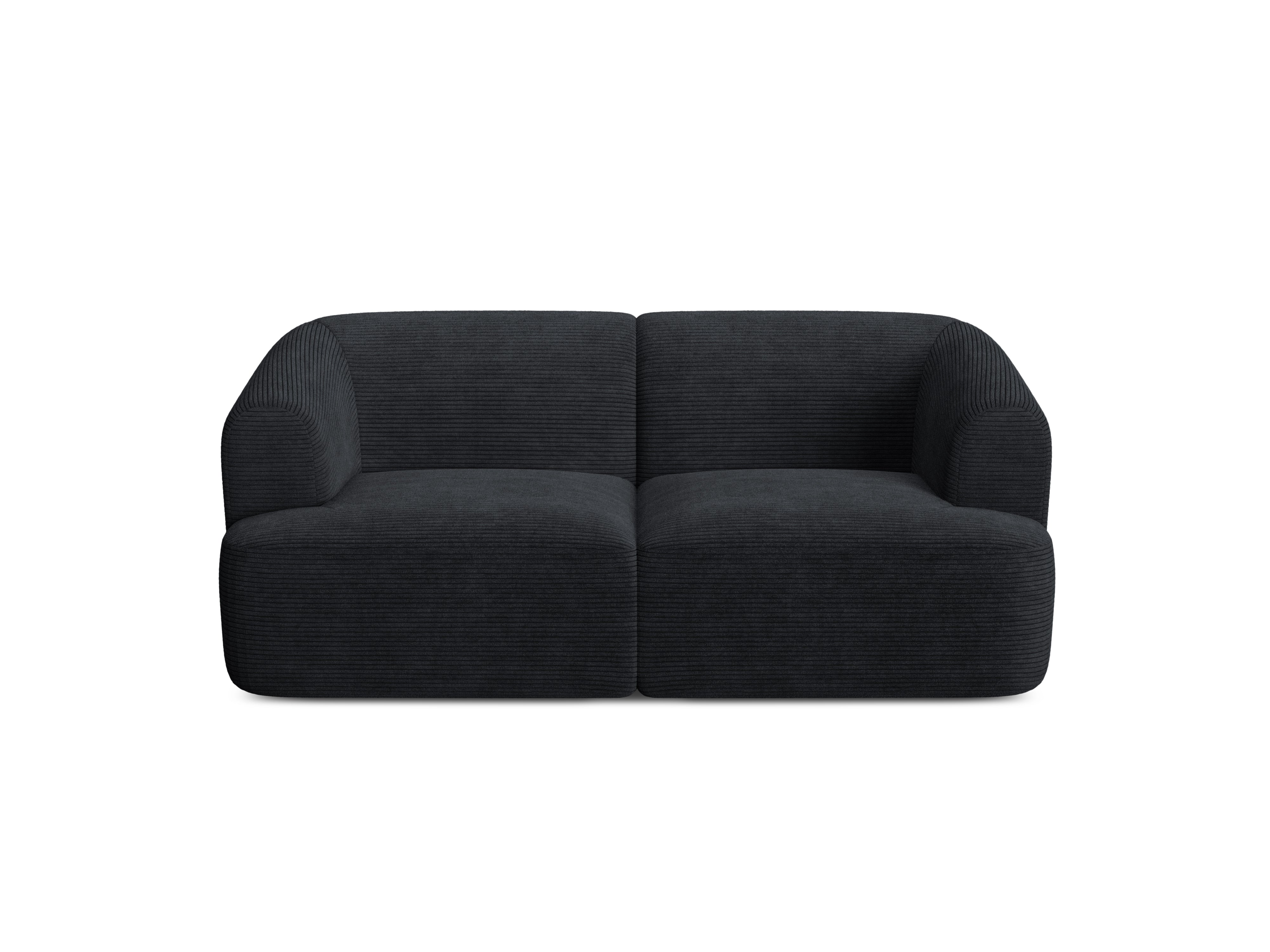 Sofa 2-osobowa CAMPI czarny sztruks