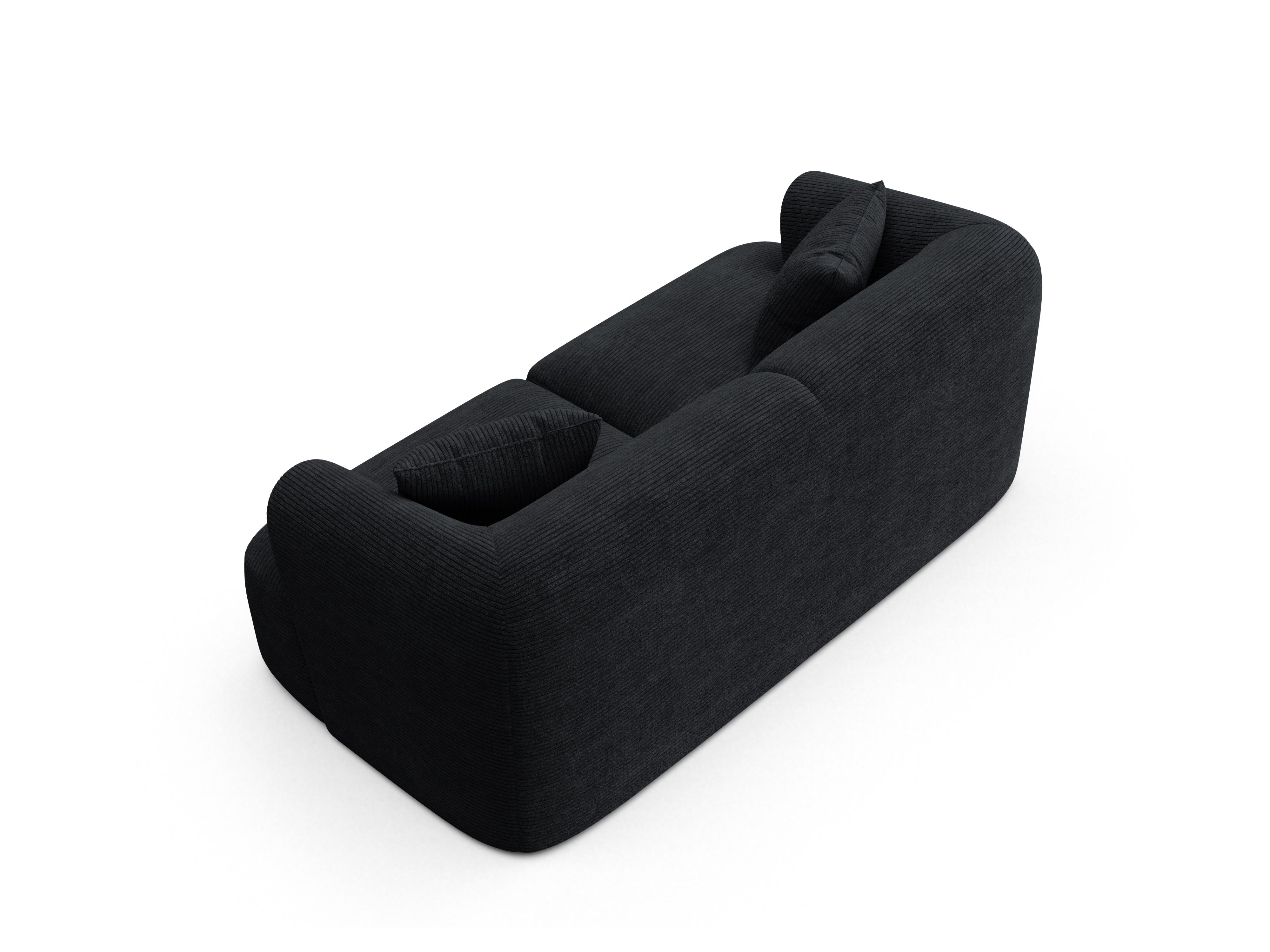 Sofa 2-osobowa CAMPI czarny sztruks
