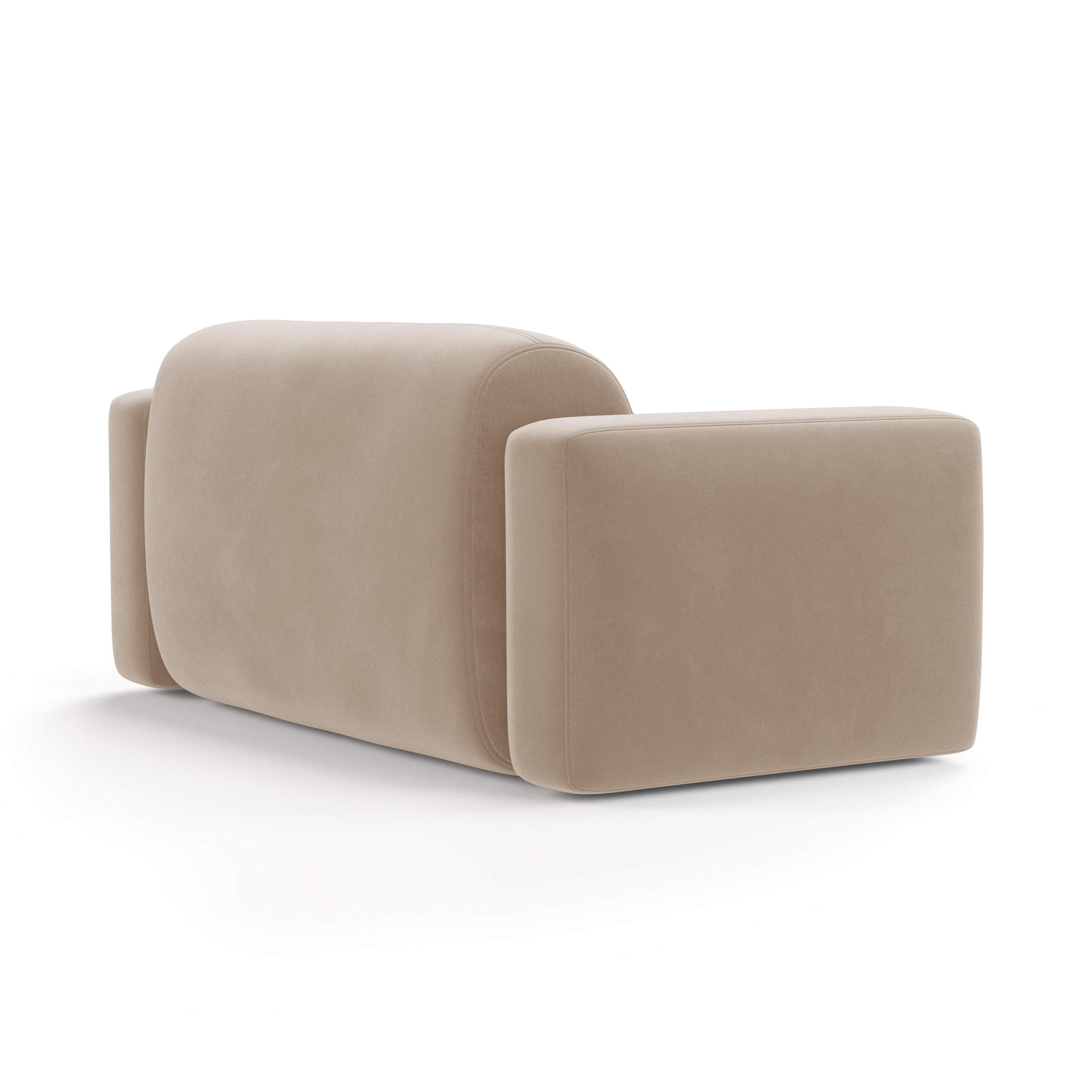 Sofa aksamitna 2-osobowa STRINO beżowy