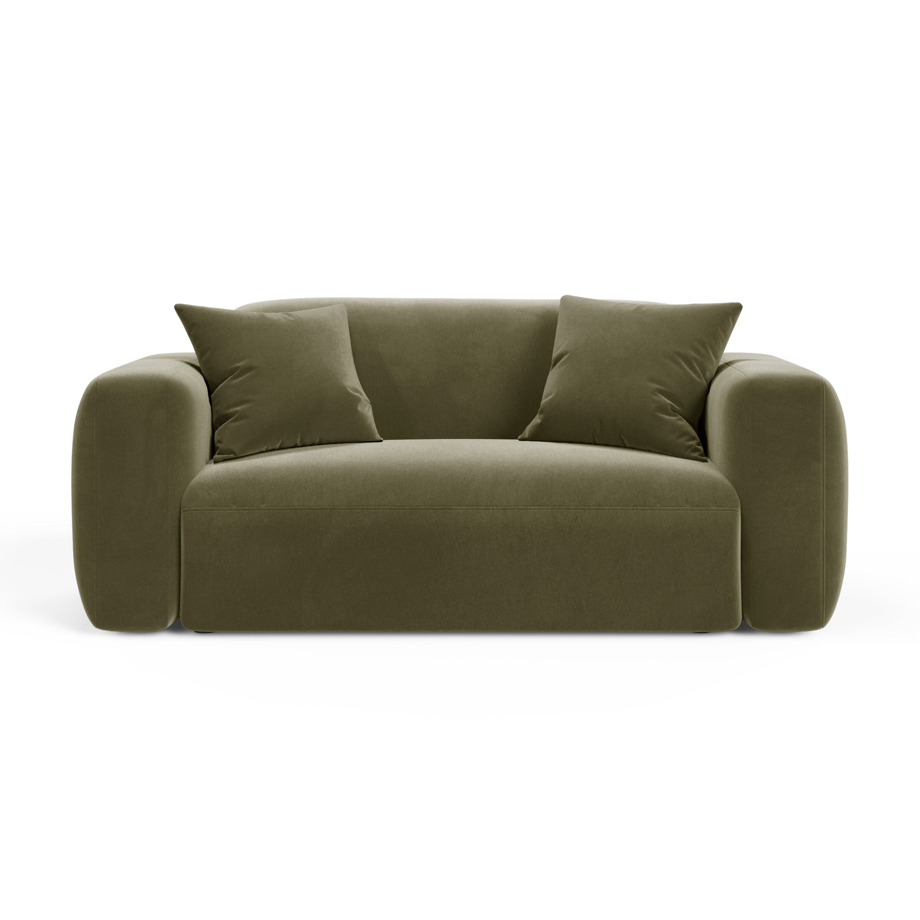 Sofa aksamitna 2-osobowa STRINO zielony