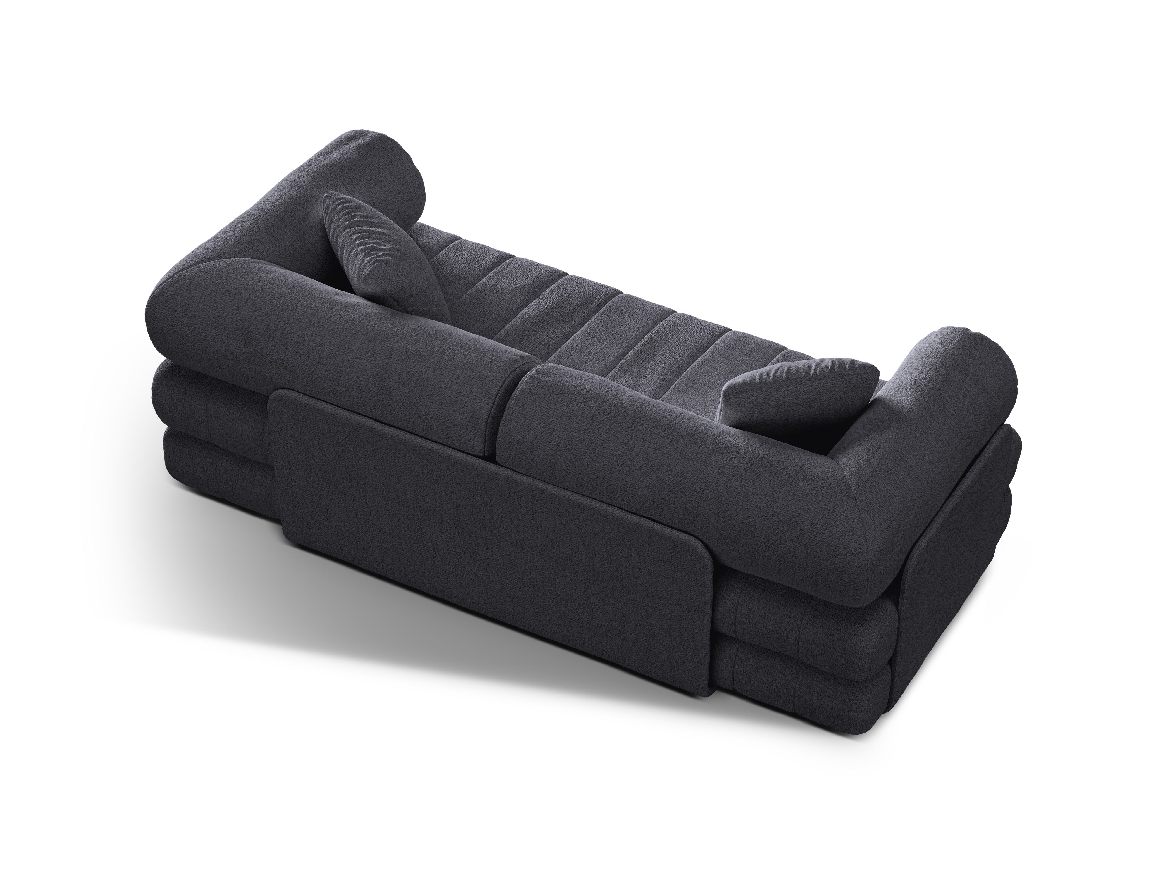 Sofa 3-osobowa z funkcją spania KEMI szary bouclé