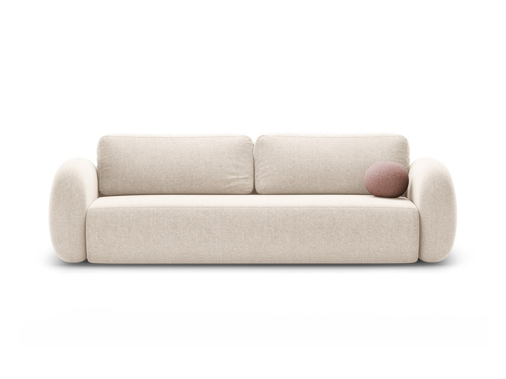Sofa z funkcją spania 3-osobowa TONALE jasnobeżowy