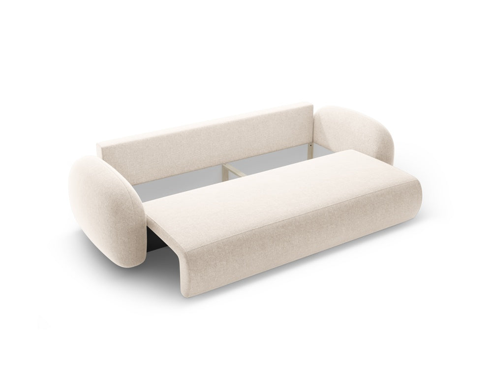 Sofa z funkcją spania 3-osobowa TONALE jasnobeżowy