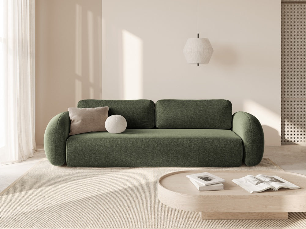 Sofa z funkcją spania 3-osobowa TONALE zielony