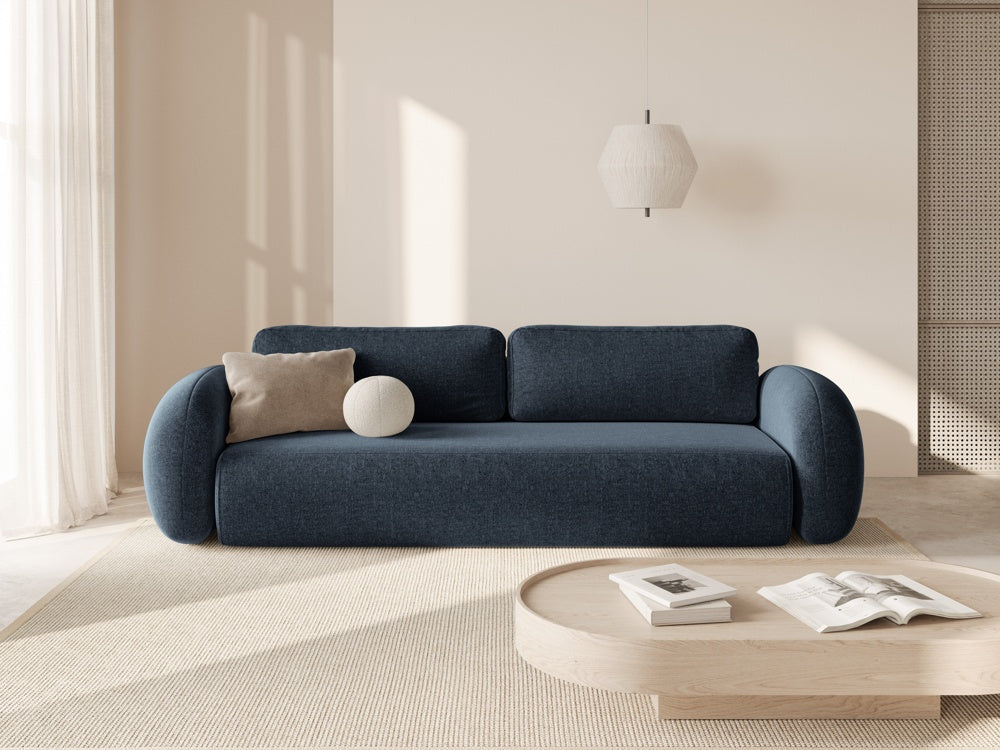Sofa z funkcją spania 3-osobowa TONALE granatowy