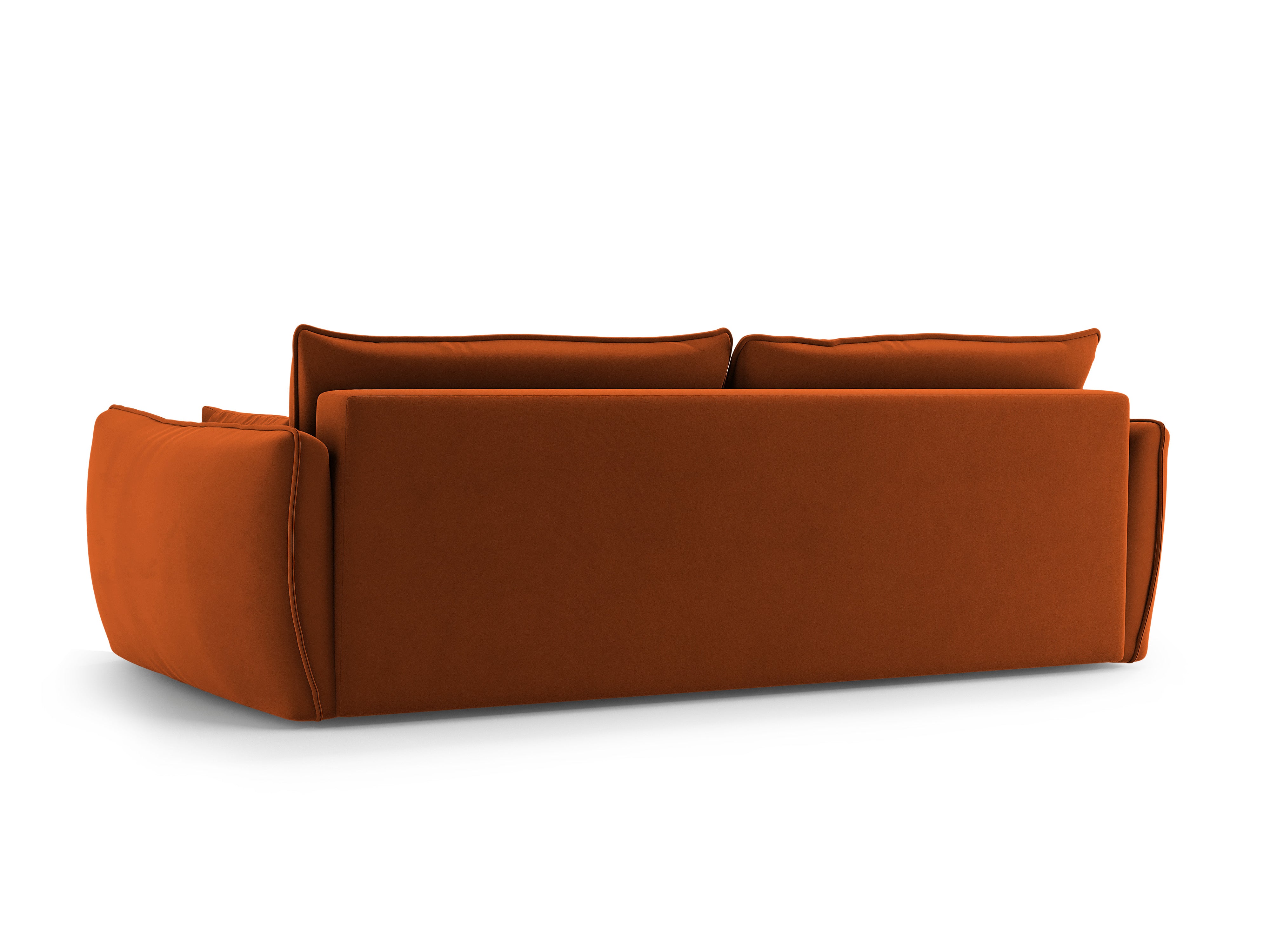 Sofa aksamitna z funkcją spania MATERA ceglany