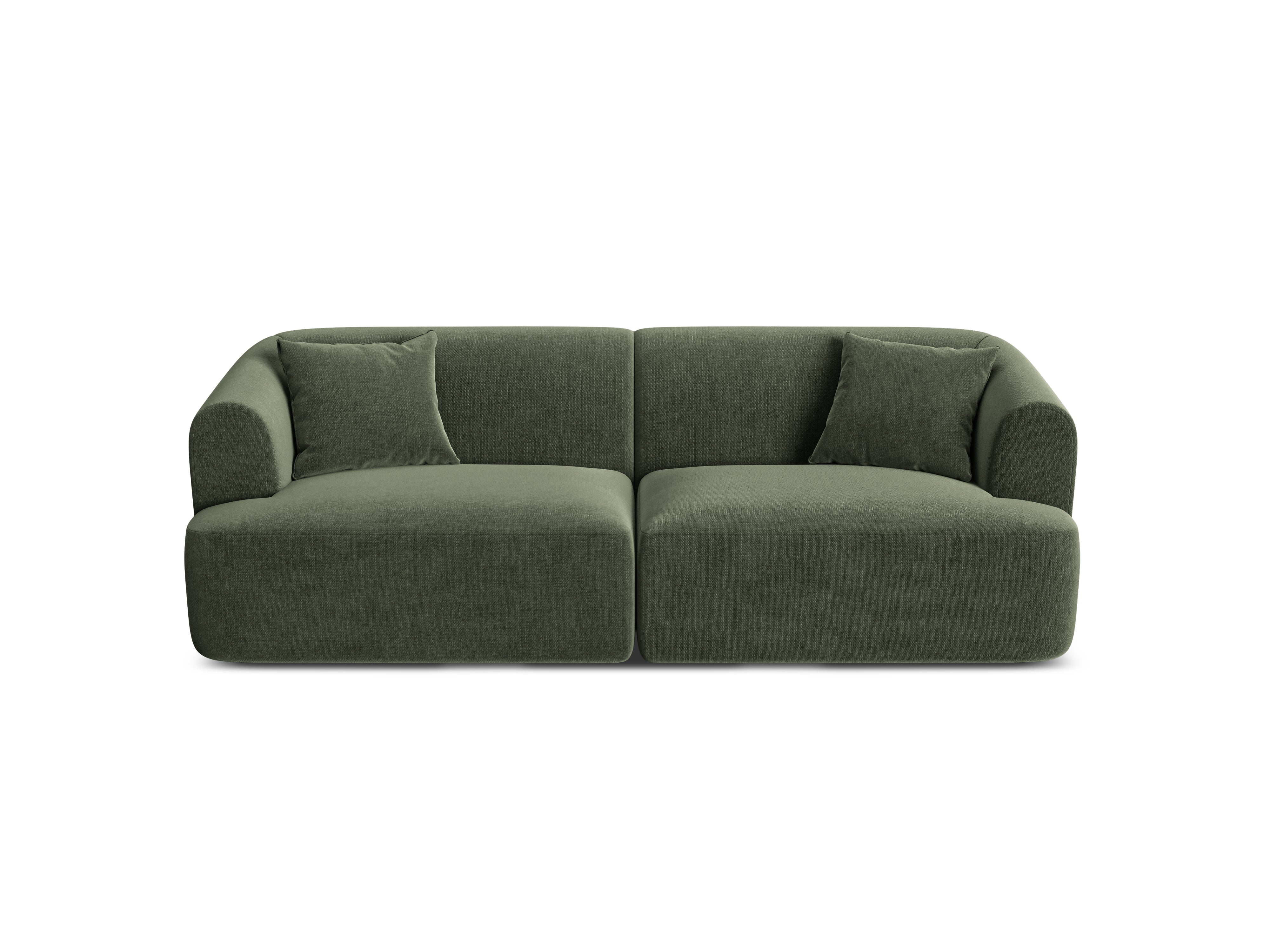 Sofa aksamitna 3-osobowa CAMPI zielony