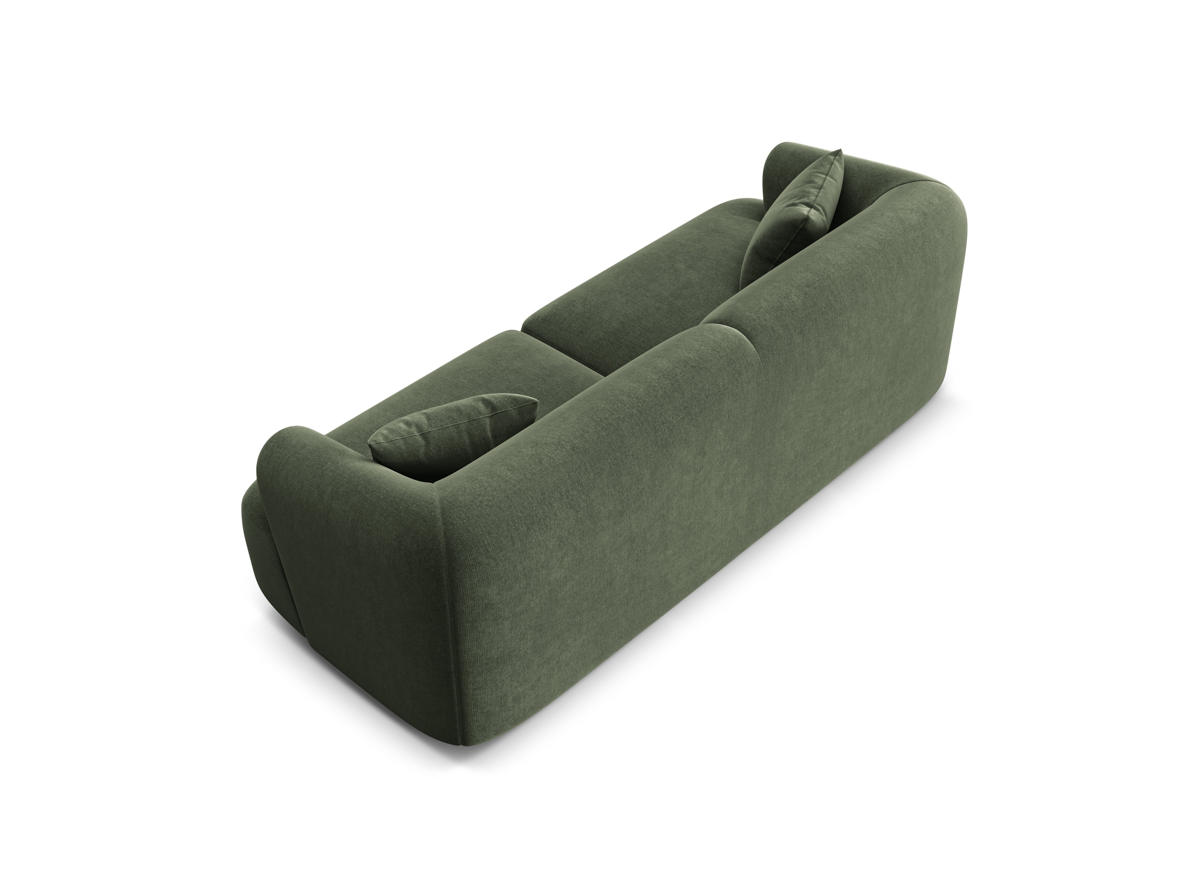Sofa aksamitna 3-osobowa CAMPI zielony