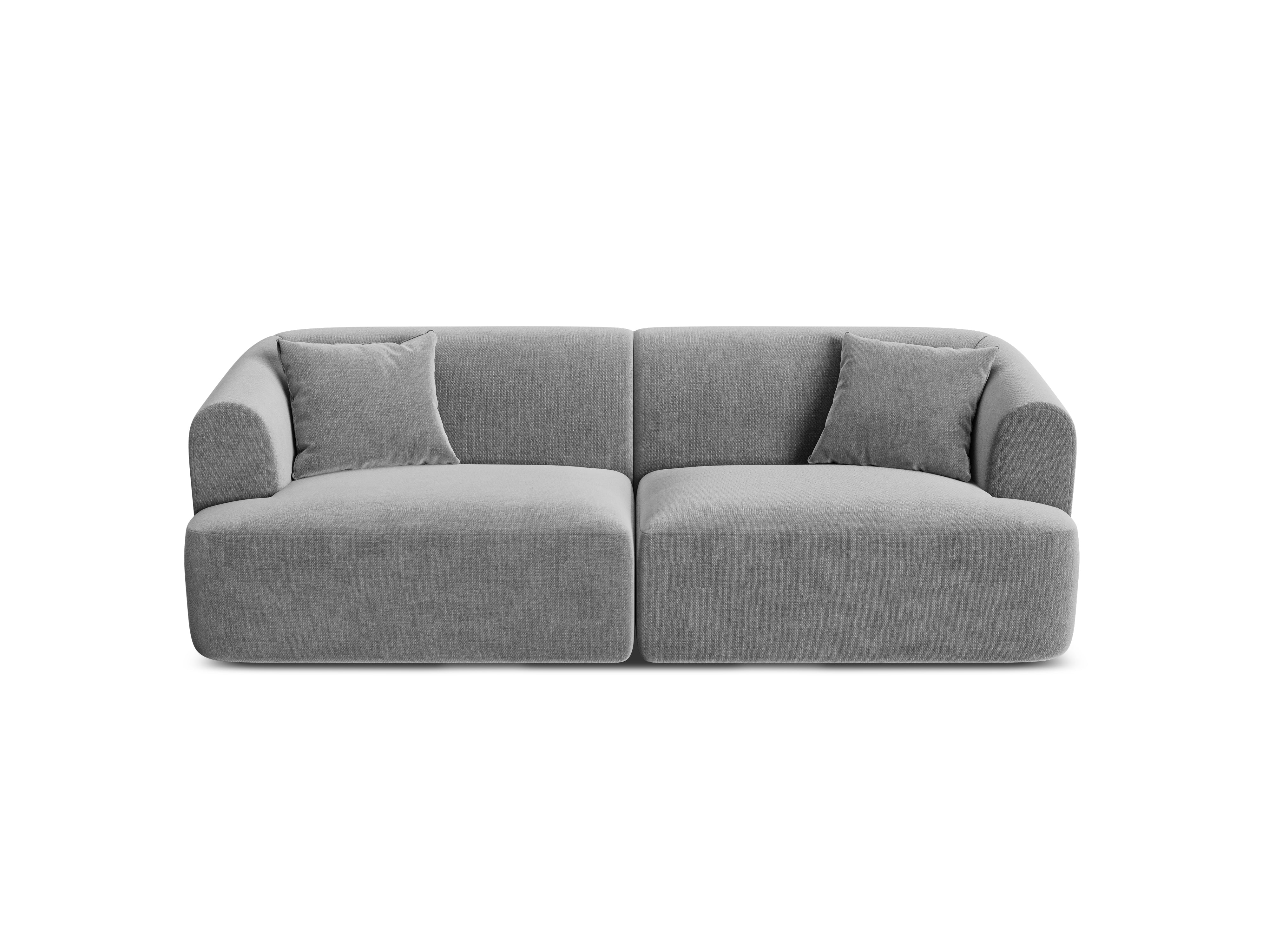Sofa aksamitna 3-osobowa CAMPI szary