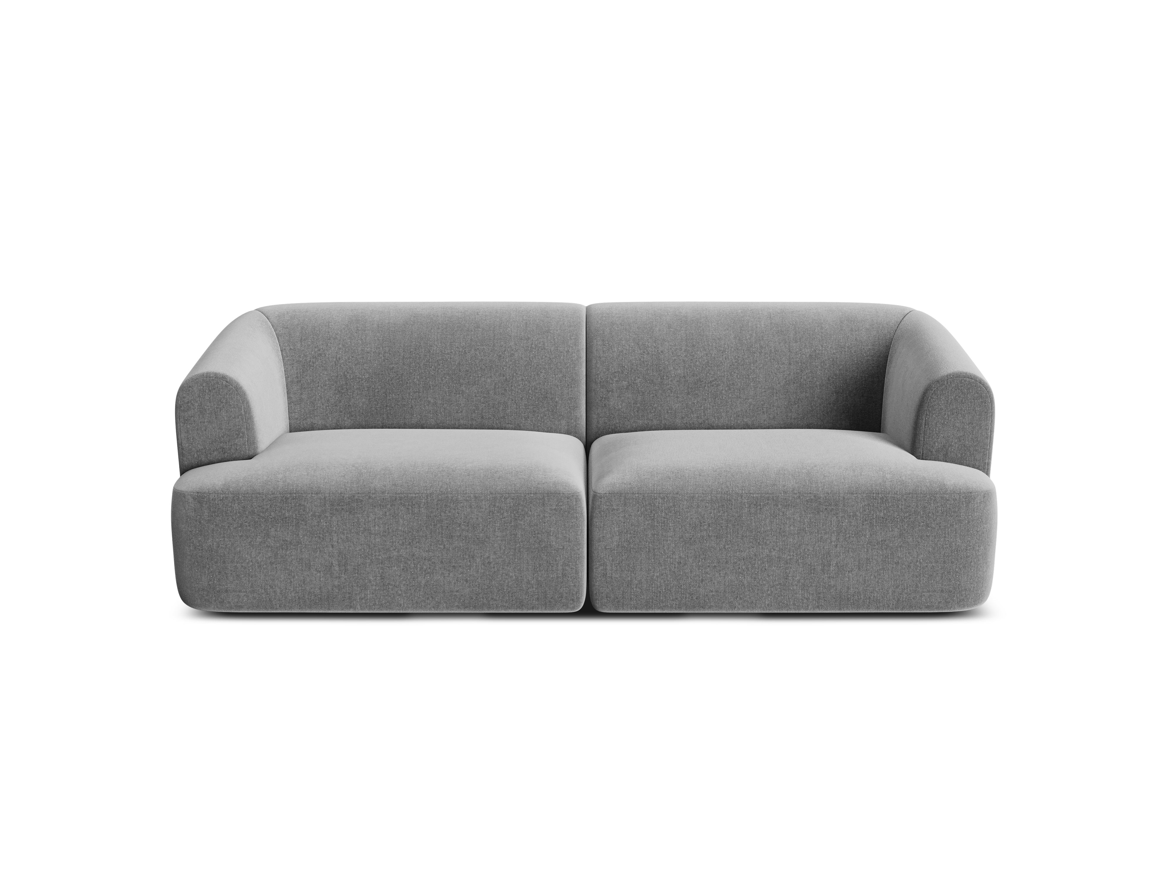 Sofa aksamitna 3-osobowa CAMPI szary