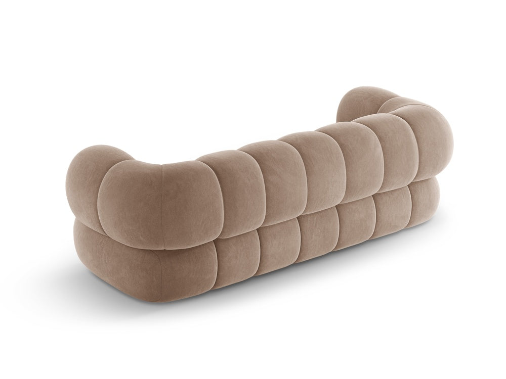 Sofa 3-osobowa aksamitna KOGE ciemnobeżowy